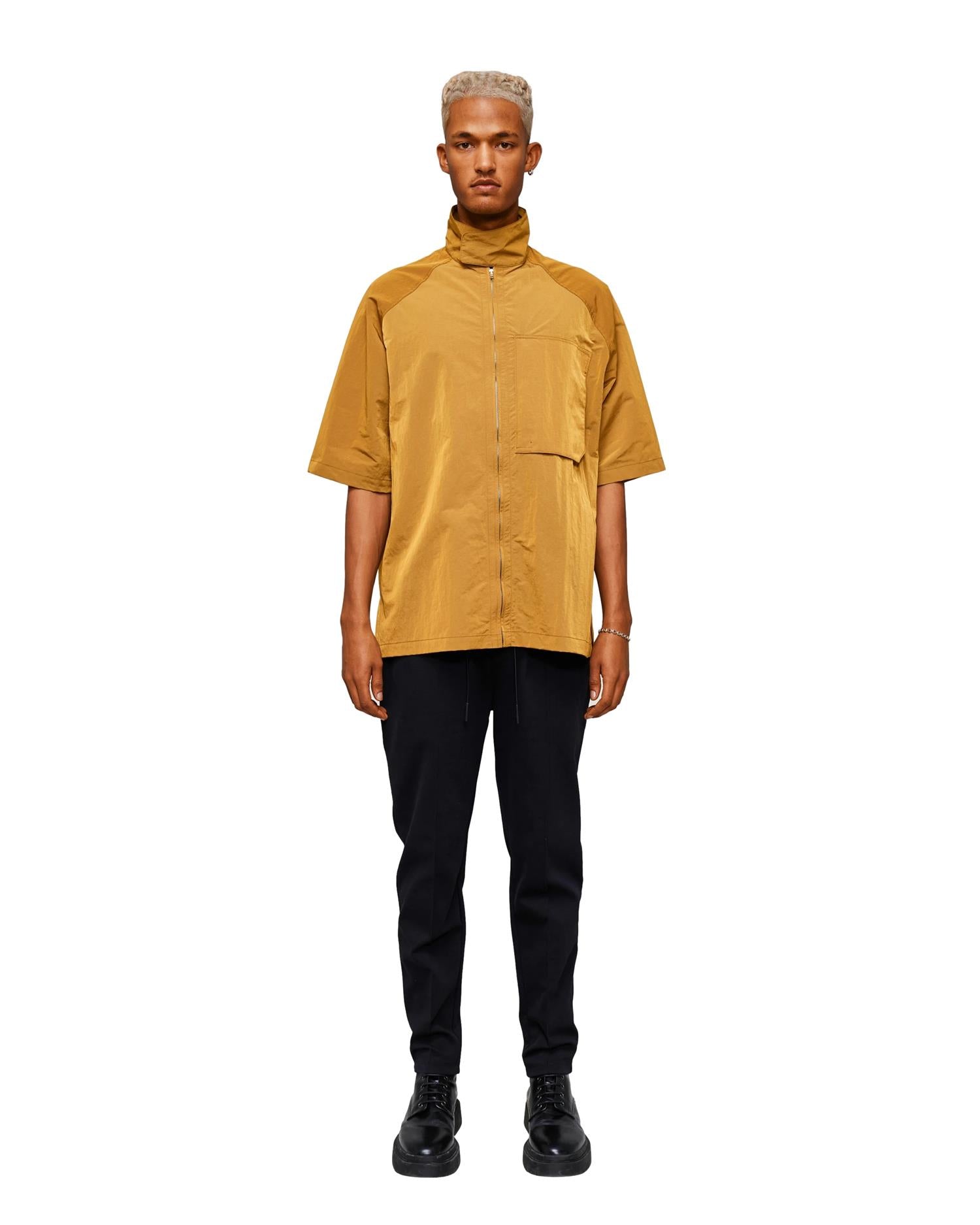 Tom Wood Short Sleeve Mustard Drylux Skjorte Sennepsgul - modostore.no