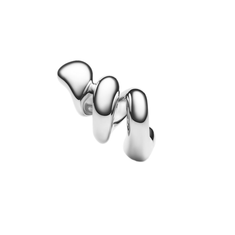 Maria Black Coil Crawler Earring Right Øredobber Sølv - modostore.no