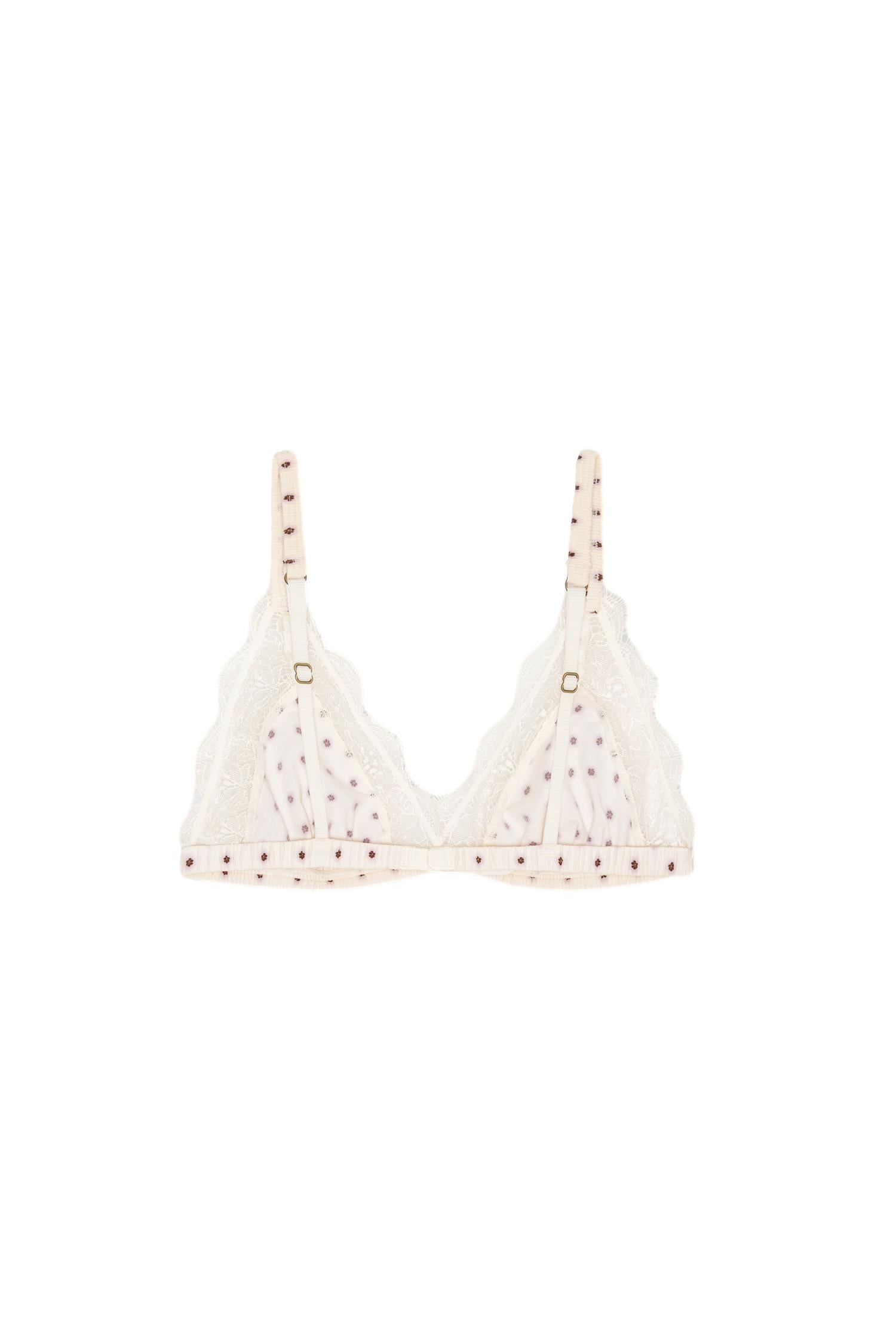 ROTATE Love Stories Lace Triangle Bralette Undertøy Prikker - modostore.no
