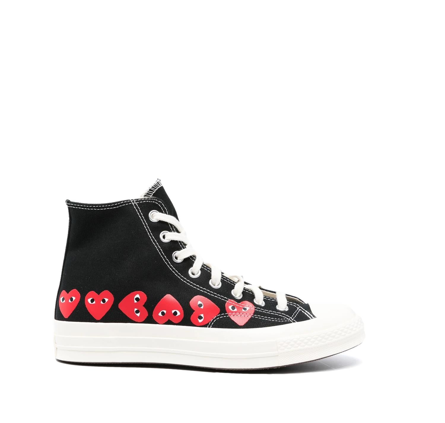 Comme des Garcons Play x Converse CDG MULTI HEART HIGH TOP Sko Sort - modostore.no