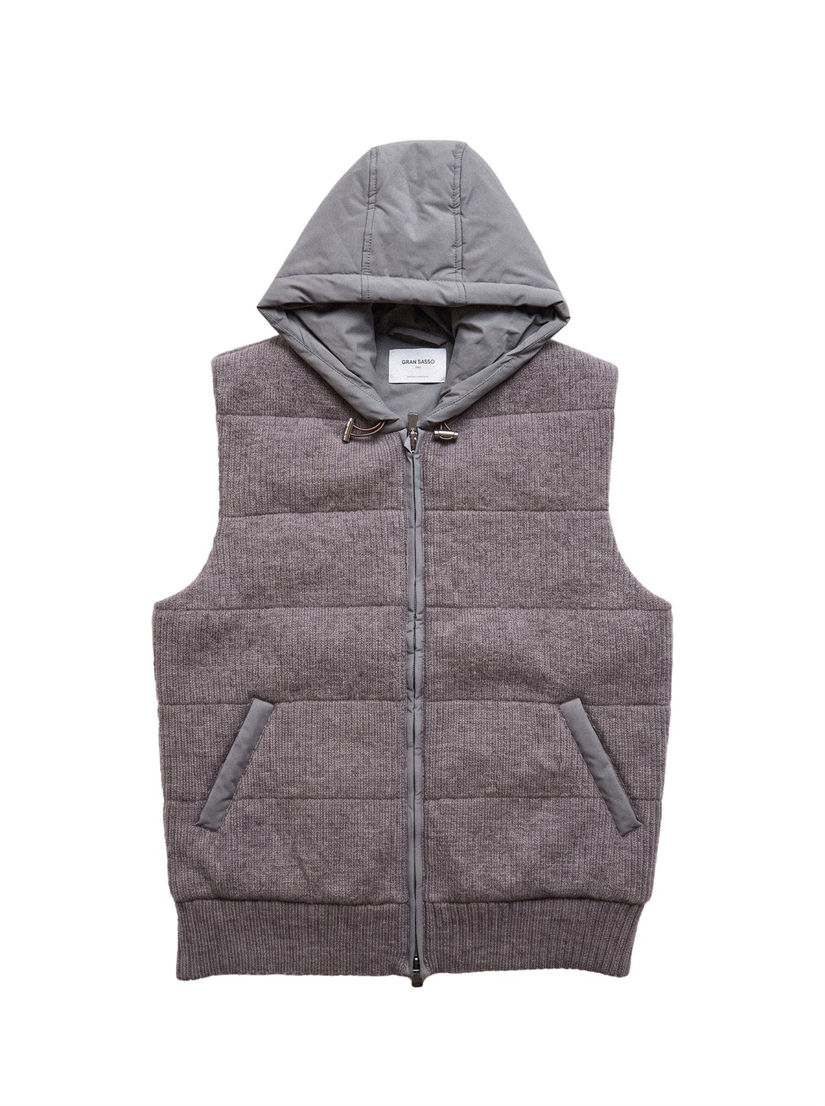 Gran Sasso Padded Vest Virgin Wool Vest Beige Grå