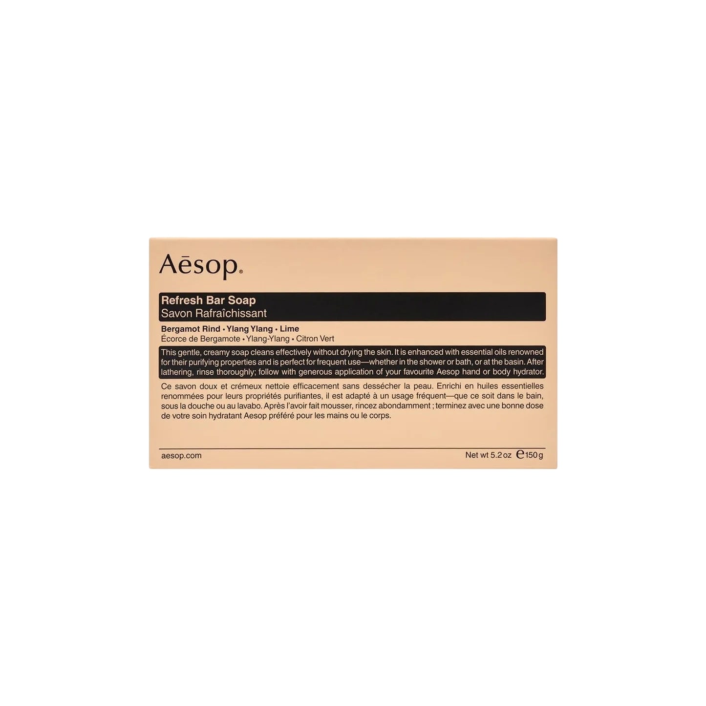 Aesop Refresh Bar Soap 150g Dusjsåpe Lyseoransje - modostore.no
