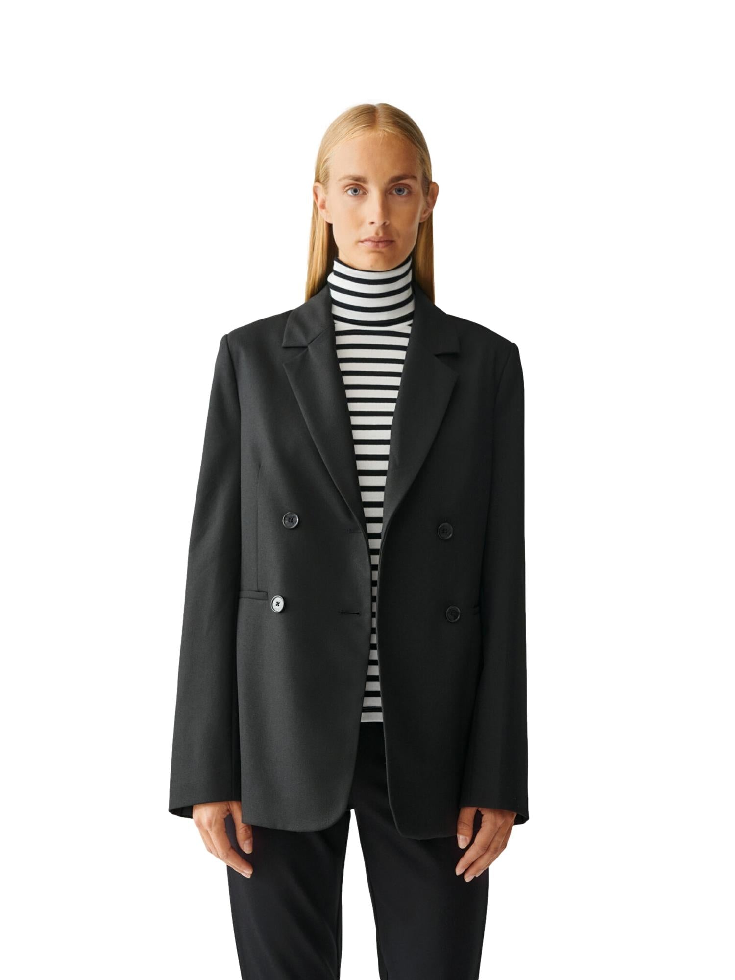 Julie Josephine Straight Blazer Blazer Sort - modostore.no