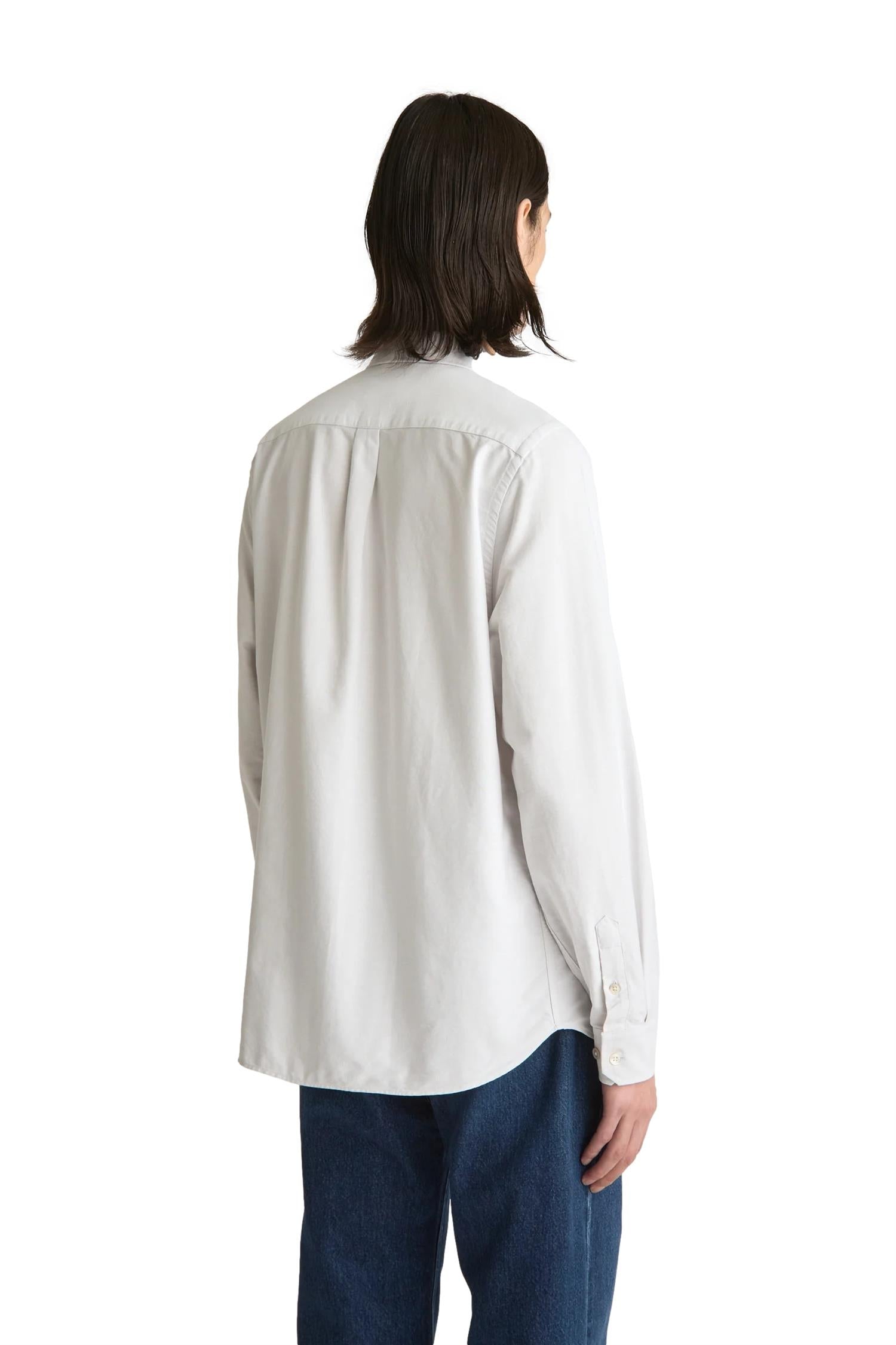 Livid Initial Grey Ox Skjorte Lysegrå - modostore.no