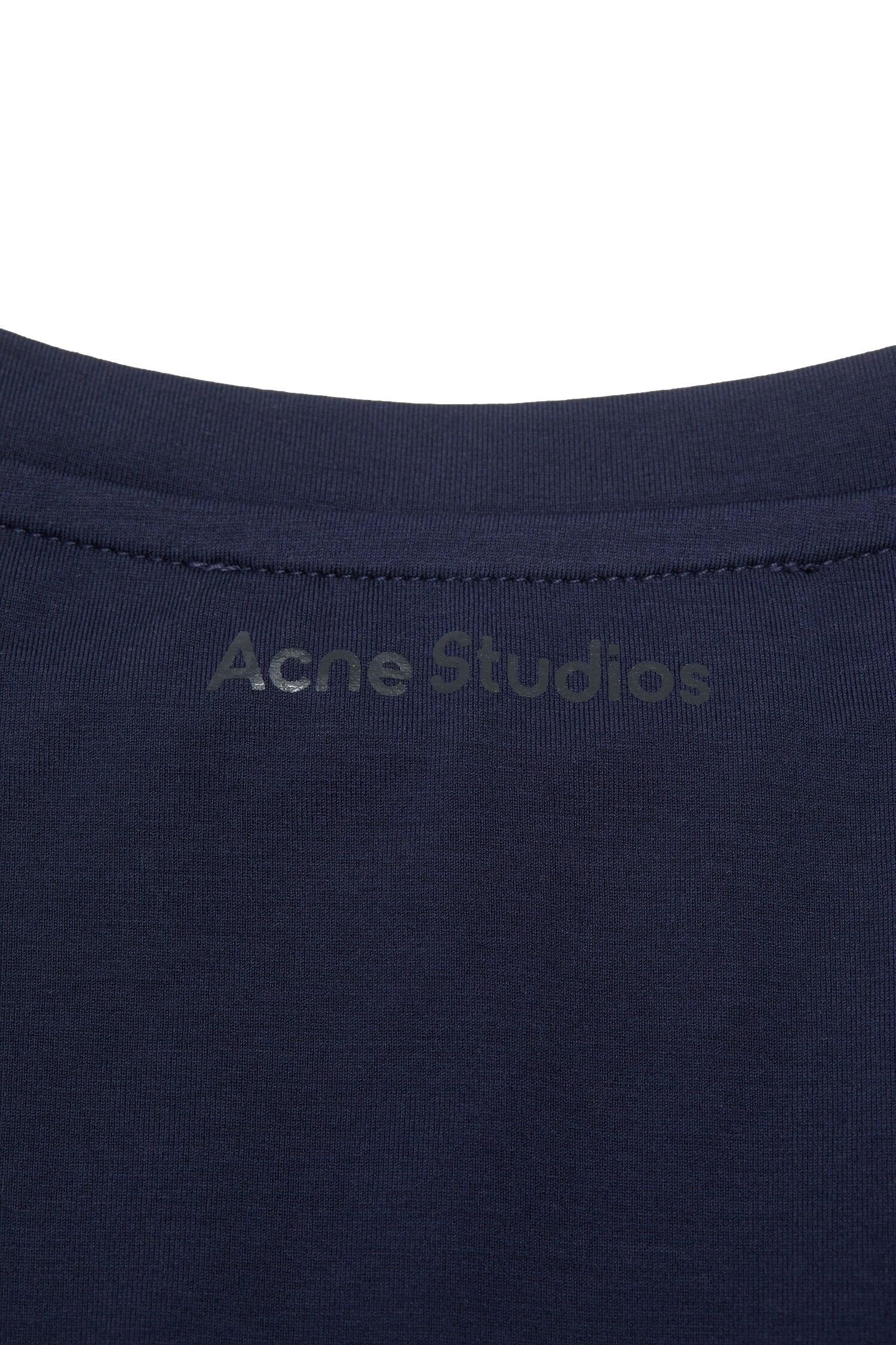 Acne Regular Fit Face Long Sleeve Genser Mørkeblå