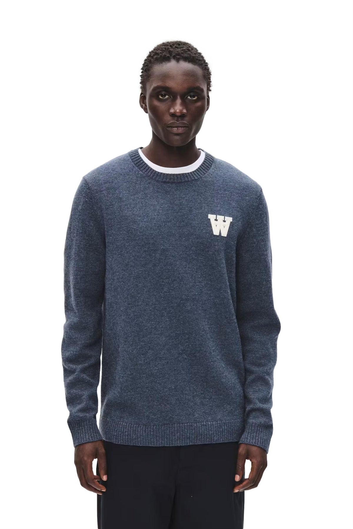 Wood Wood WW Tay Logo Genser Blå