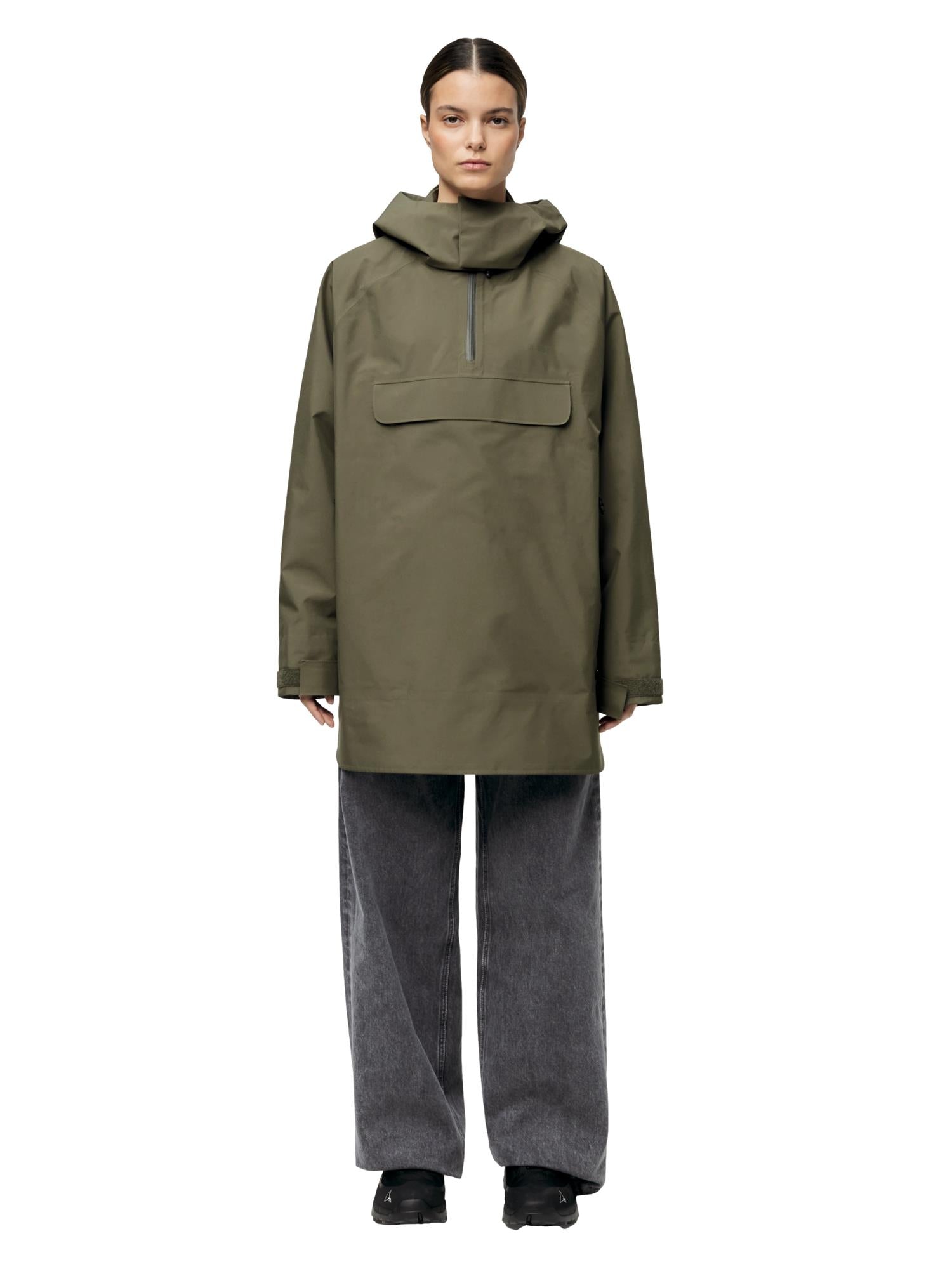 Blæst Voss Poncho Grape Leaf Jakke Oliven