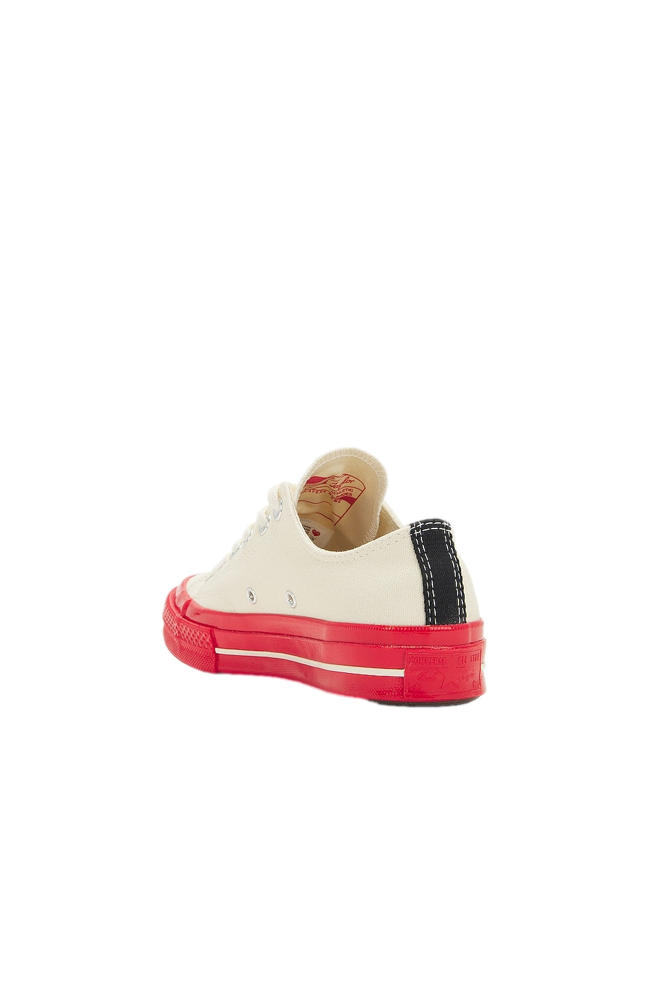 Comme des Garcons Play x Converse CDG Red Sole Low Top White Sko Off-White - modostore.no