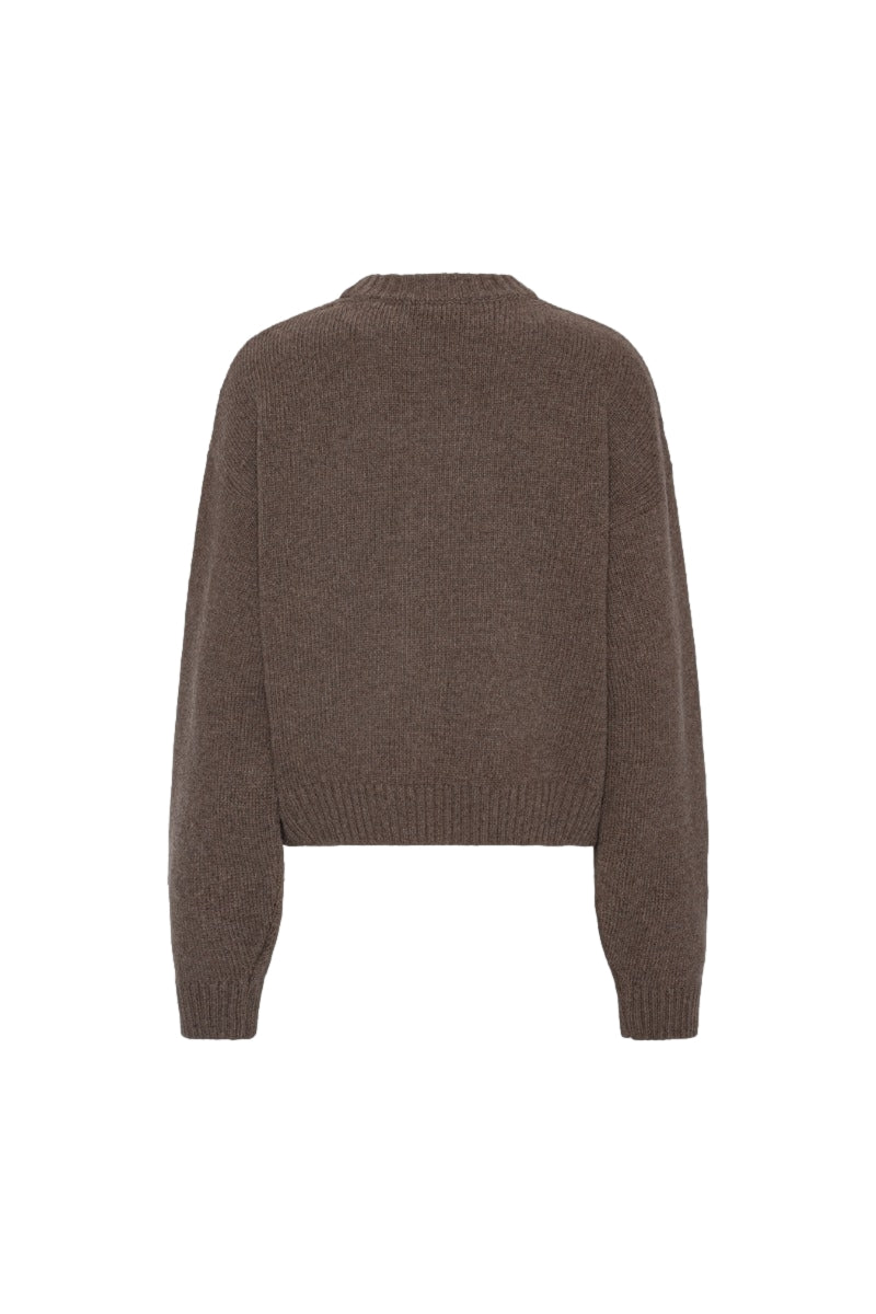 ROTATE Crewneck Sweater Genser Brun