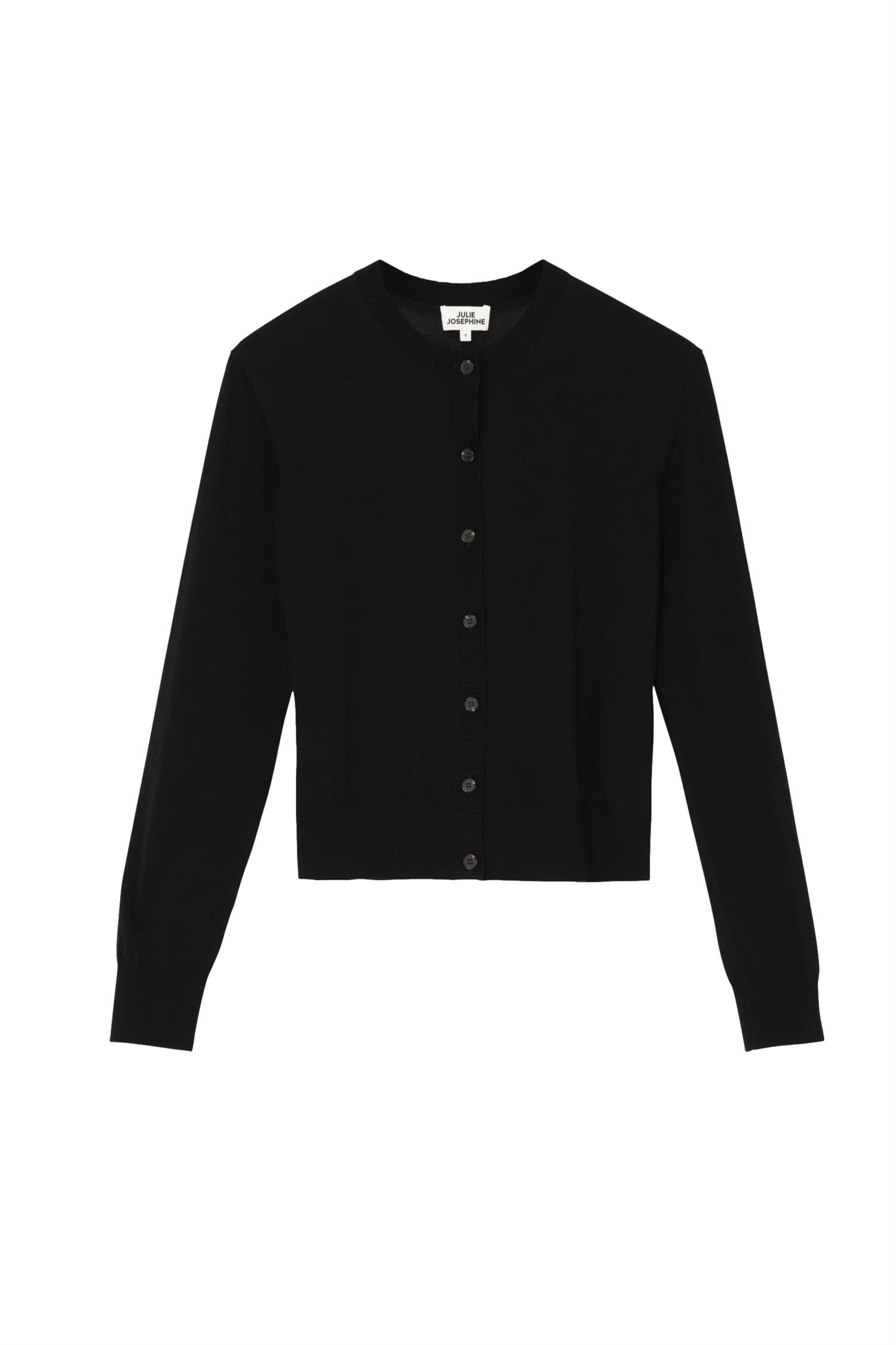 Julie Josephine Lilja Merino Cardigan Cardigan Sort - modostore.no