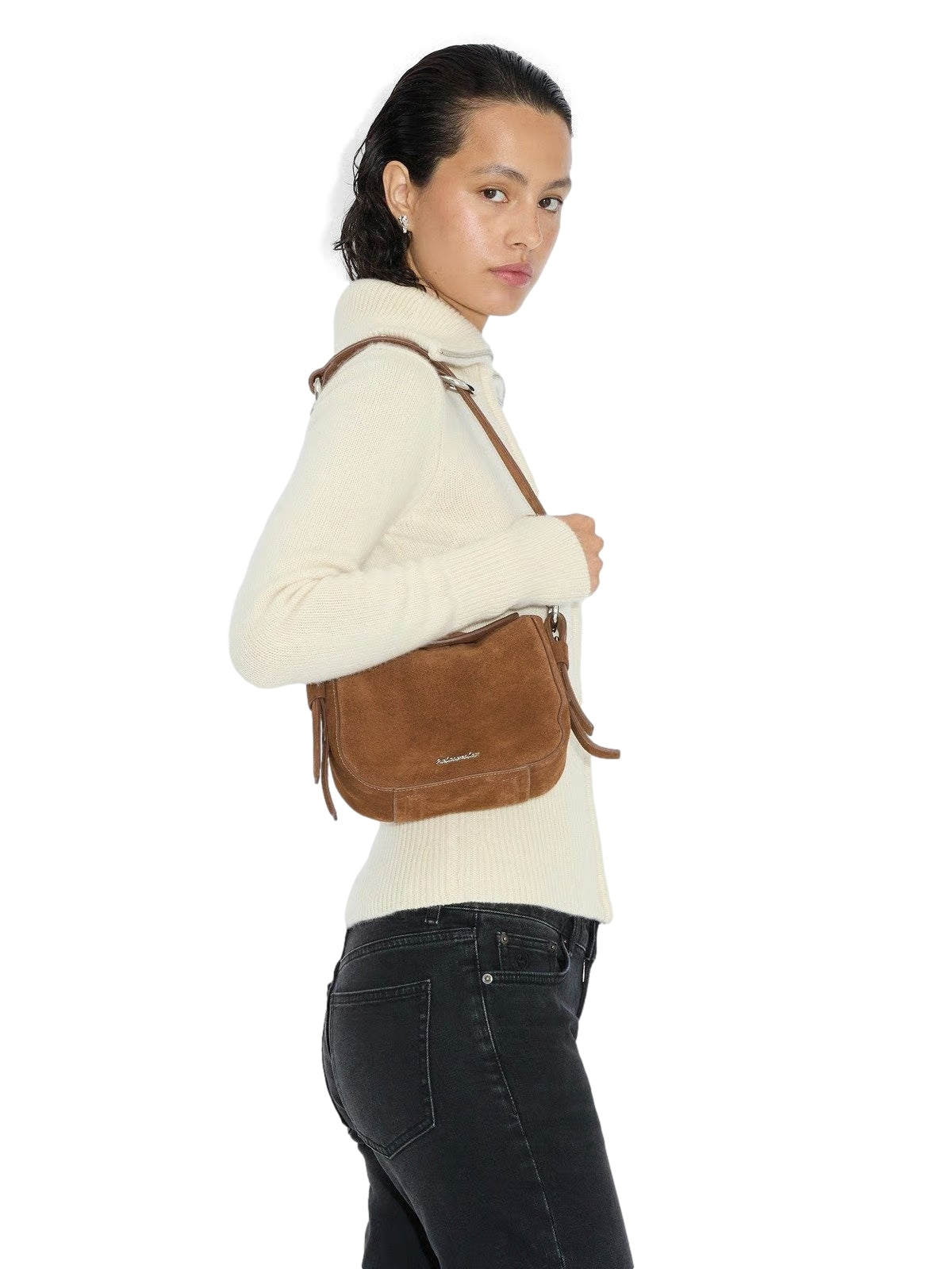Holzweiler Bud Suede Bag Mini Veske Lysebrun