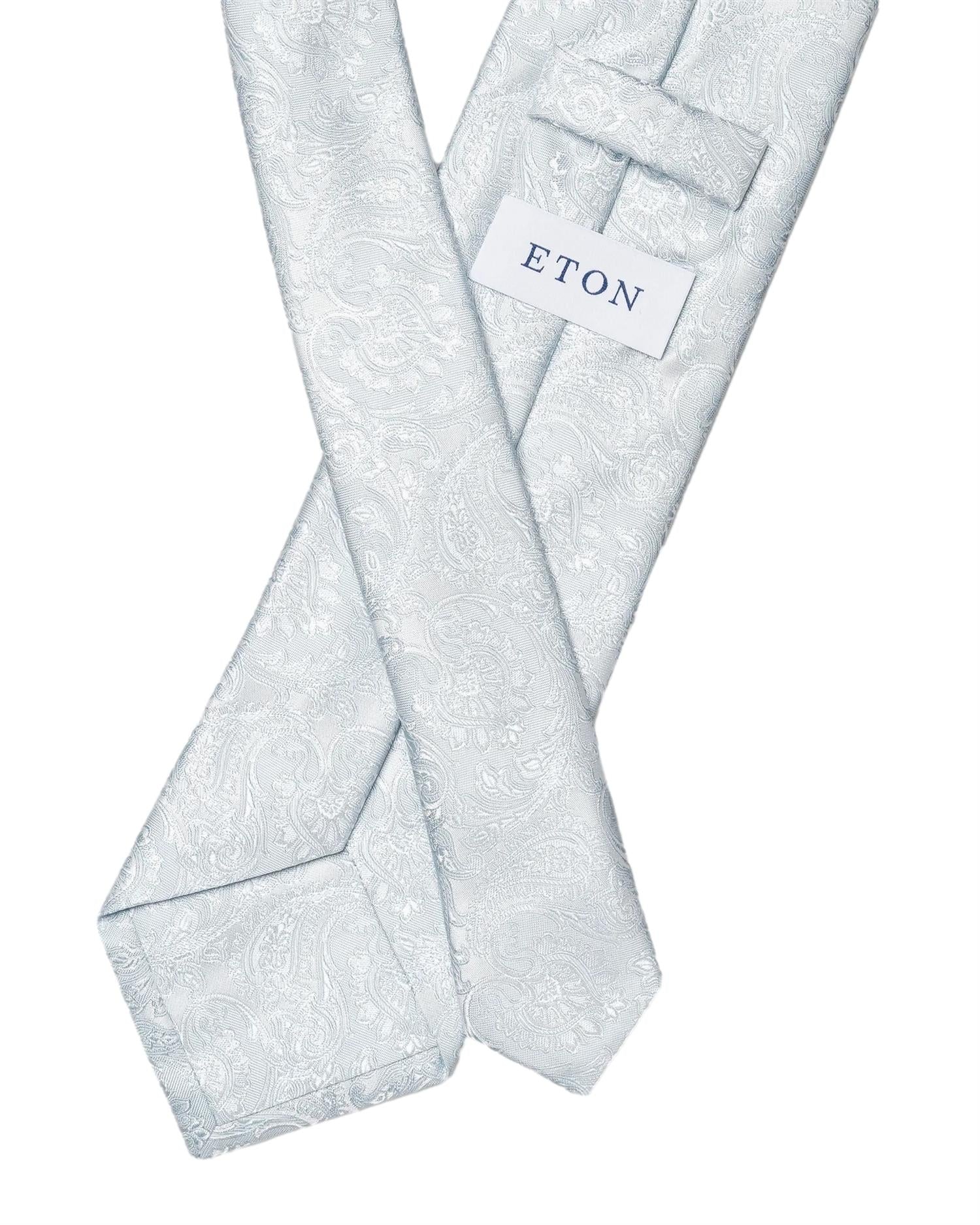 Eton Paisley Wedding Silk Tie Slips Lyseblå - modostore.no