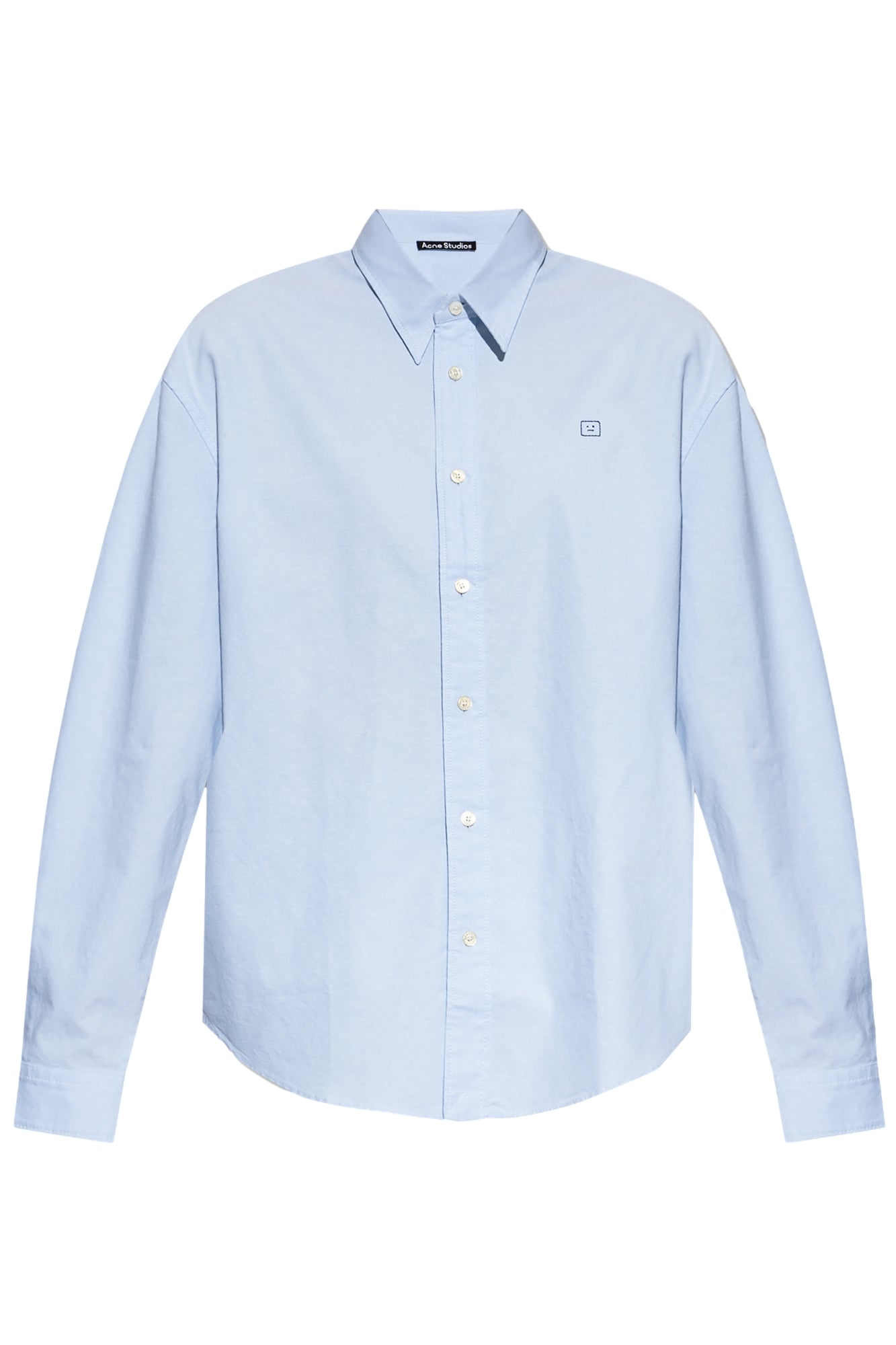 Acne Button-Up Shirt Face Skjorte Lyseblå - modostore.no