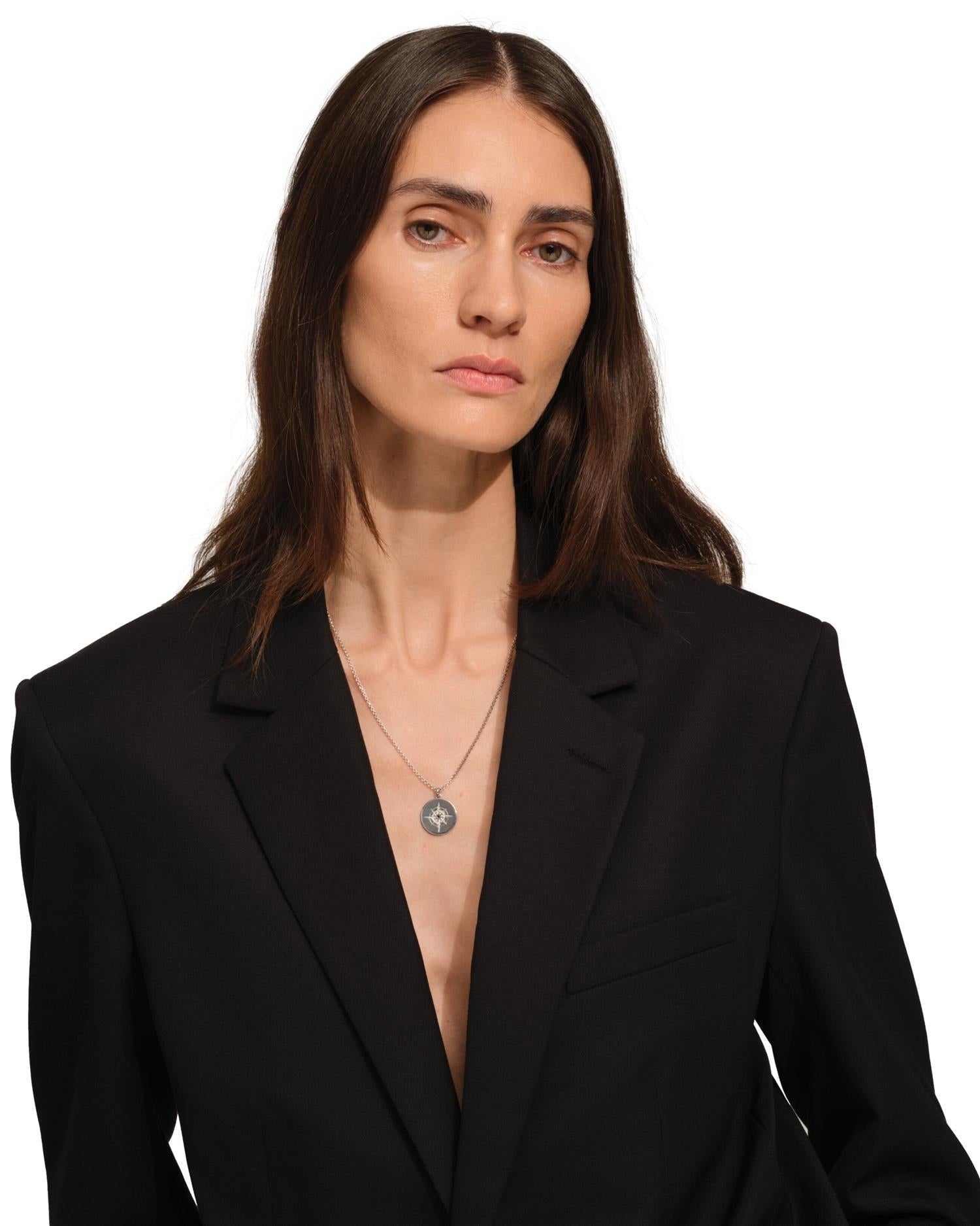 Tom Wood Compass Pendant Blue Sapphire Modo Exclusive Smykke Sølv