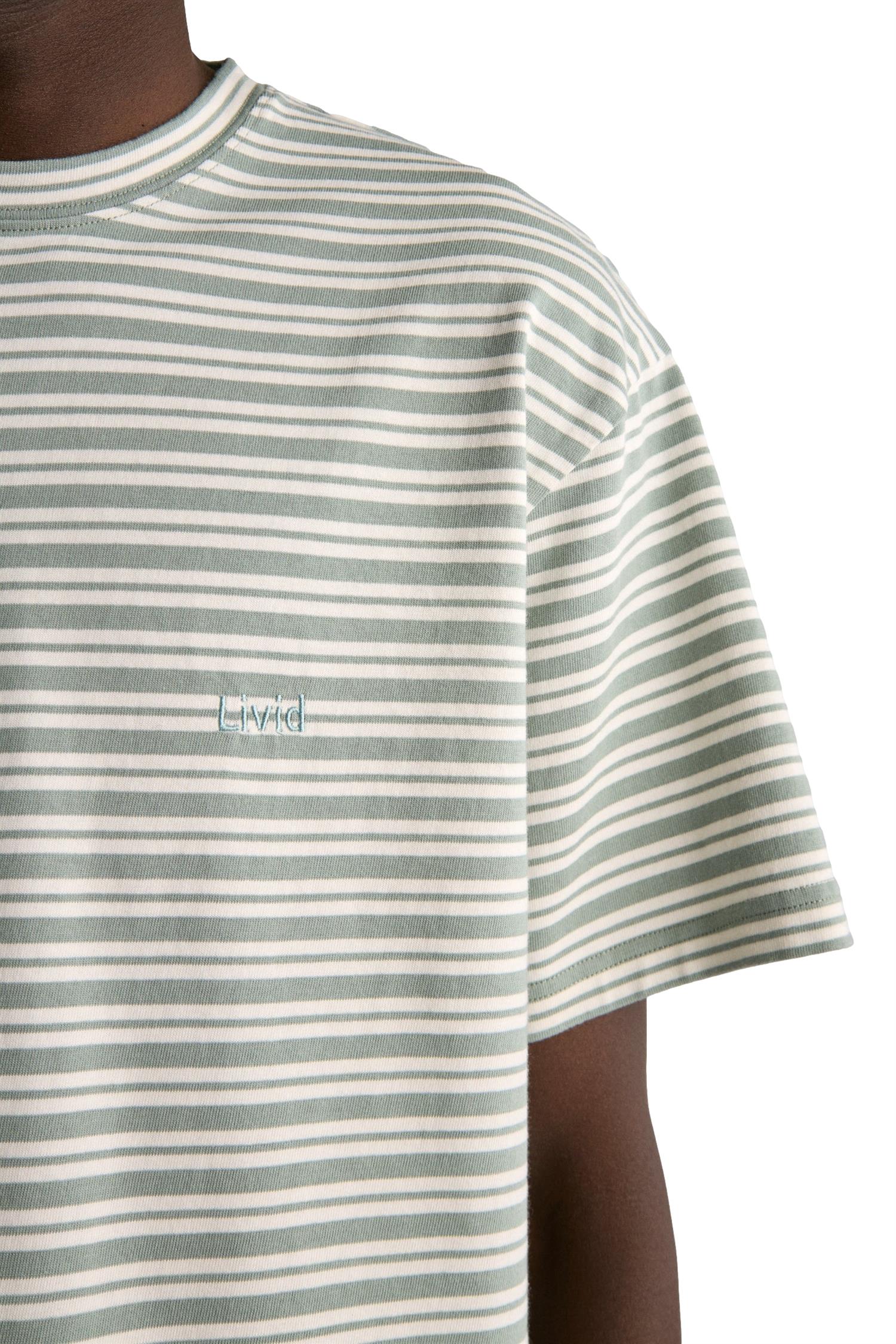 Livid Nelson T-shirt Hvit Og Grønn - modostore.no