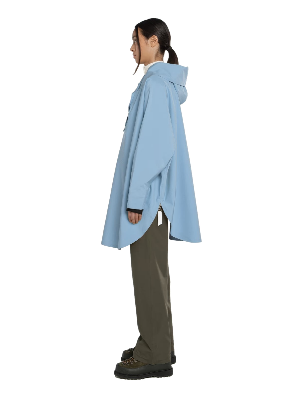 Blæst Bergen Poncho Airy Blue Jakke Lyseblå