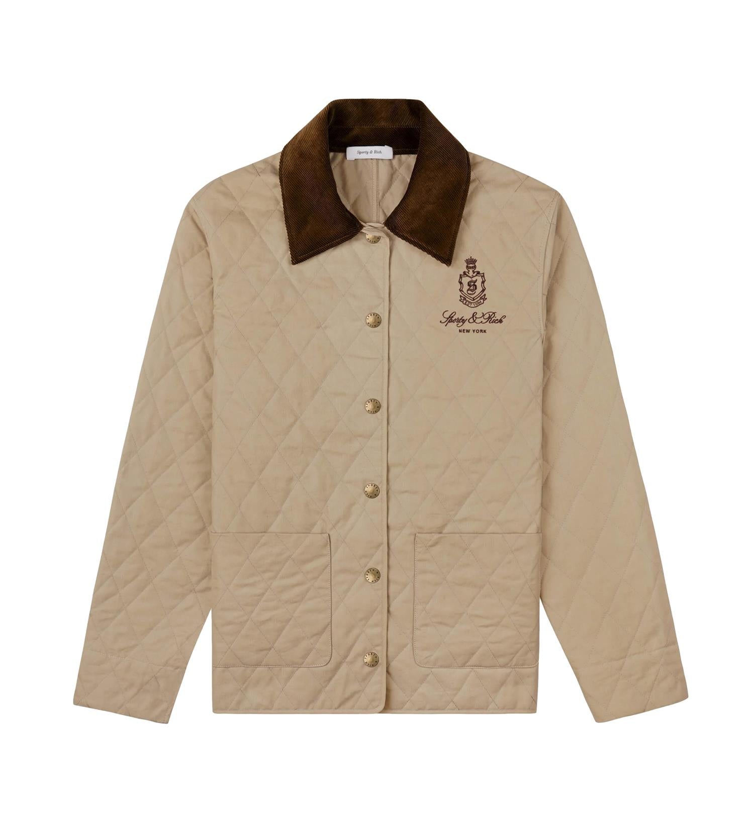 Sporty & Rich Vendome Quilted jacket Jakke Beige - modostore.no