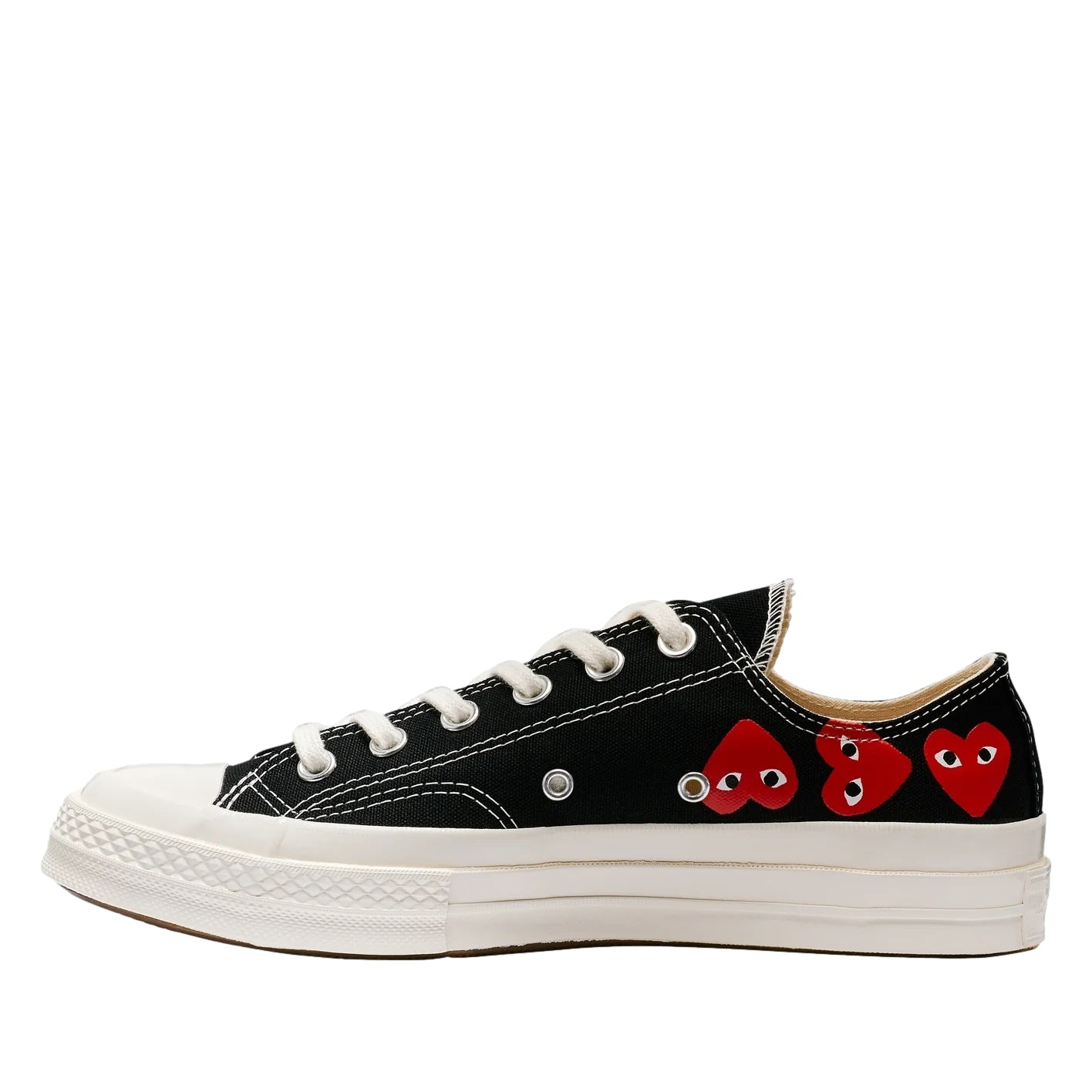 Comme des Garcons Play x Converse CDG Multi Heart Low Top Sko Sort - modostore.no