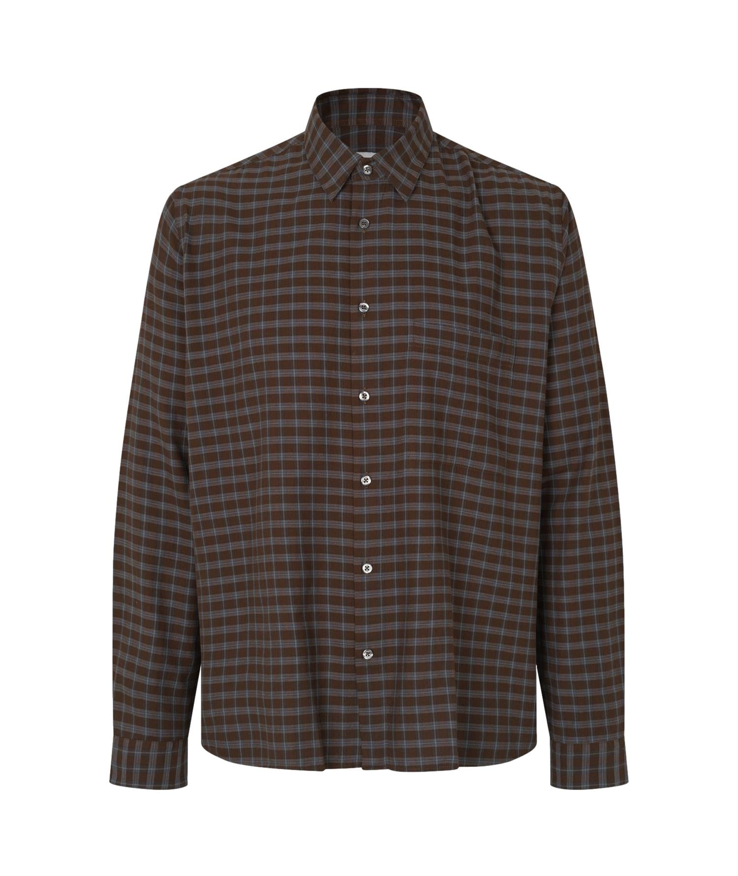 Garment Project Relaxed LS Shirt Skjorte Brun