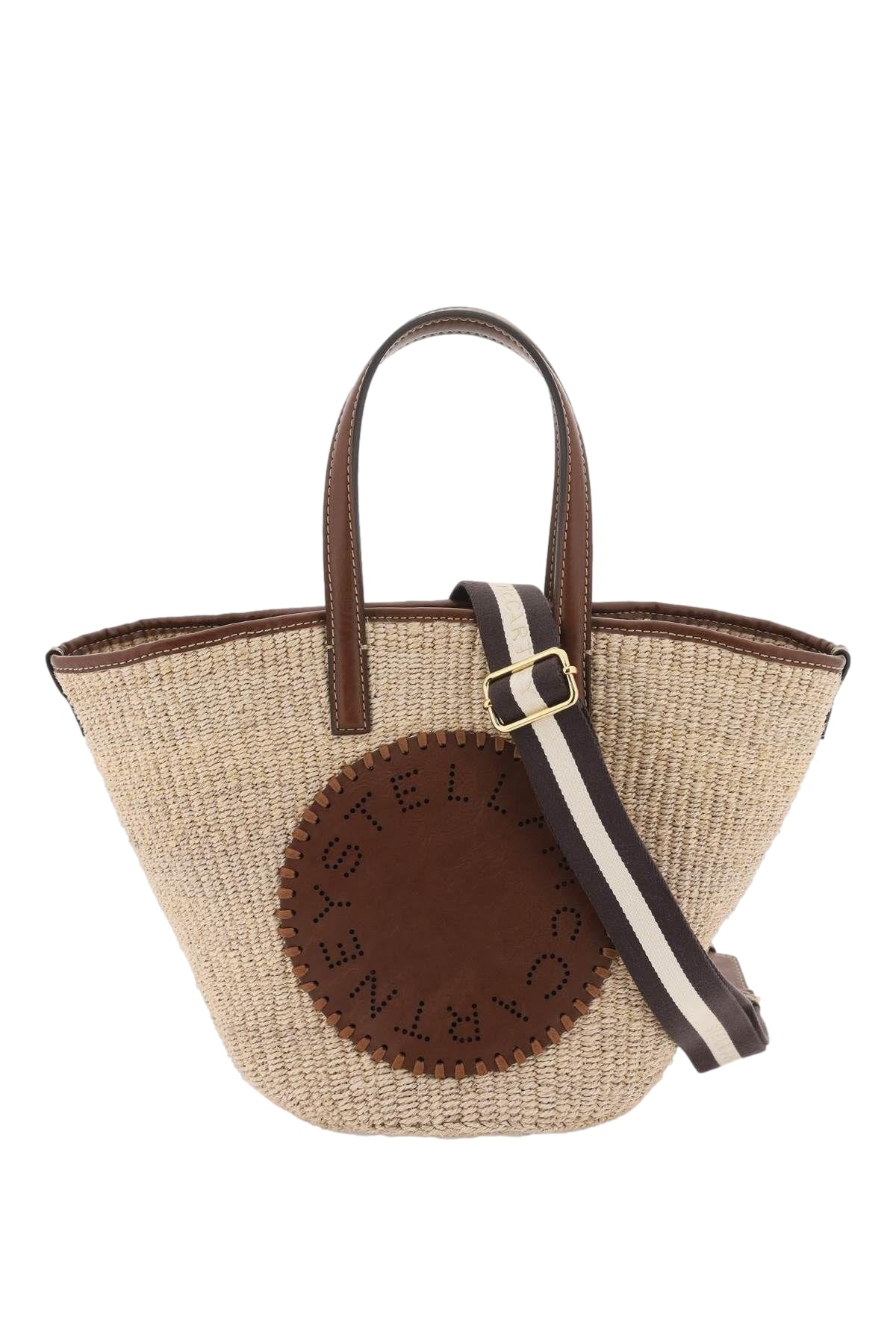 Stella McCartney Shoulder Bag Eco Abaca Basket Veske Brun/Beige - modostore.no