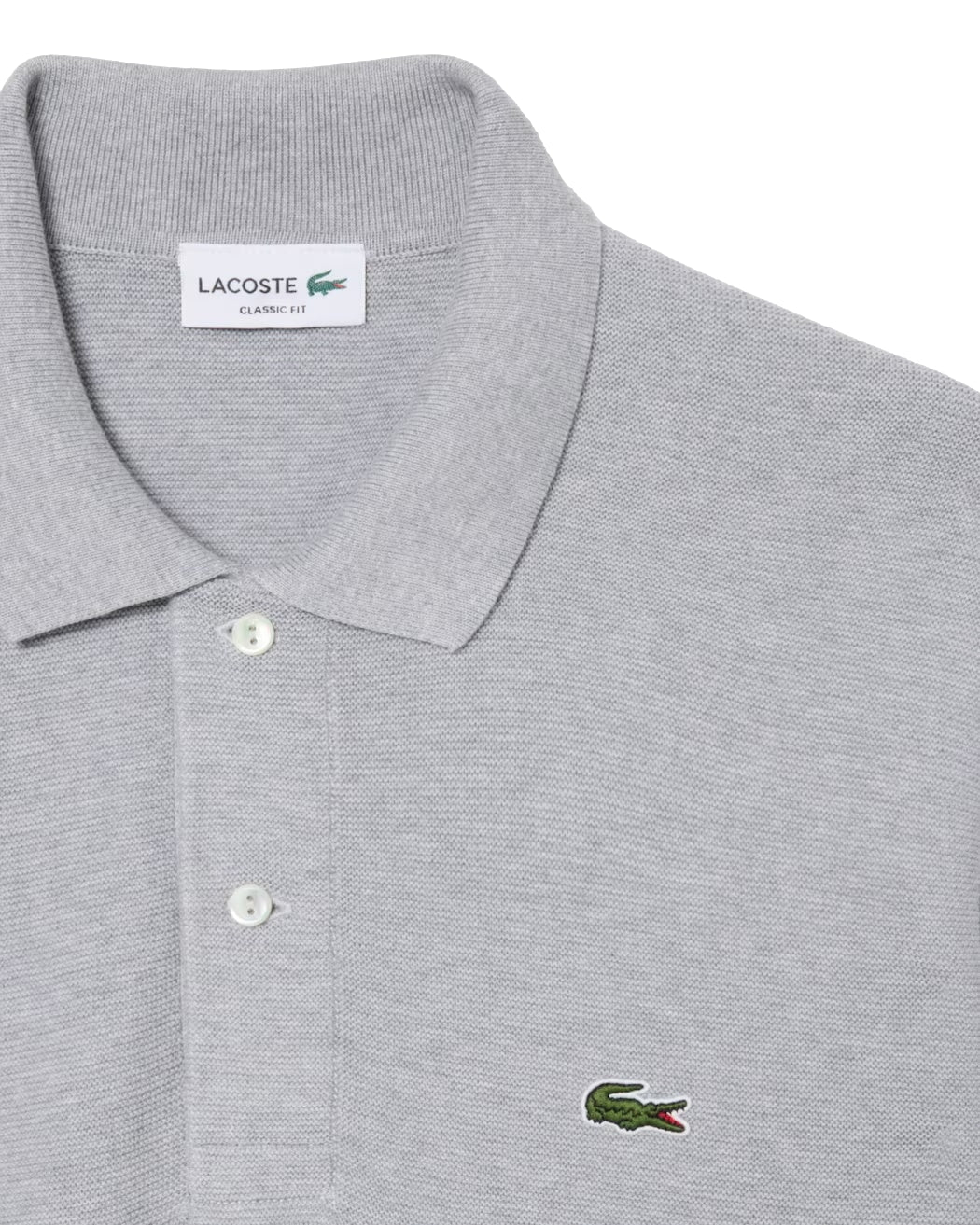 Lacoste Classic Fit Long Sleeved Knitted Polo Shirt Genser Grå