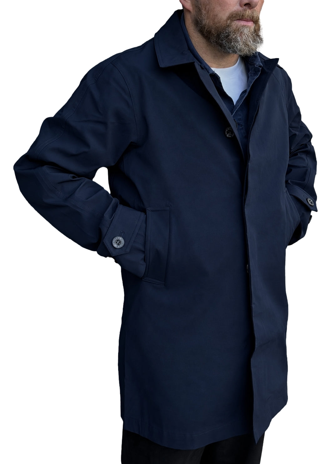 AYEN Souten Collar Coat Jakke Navy
