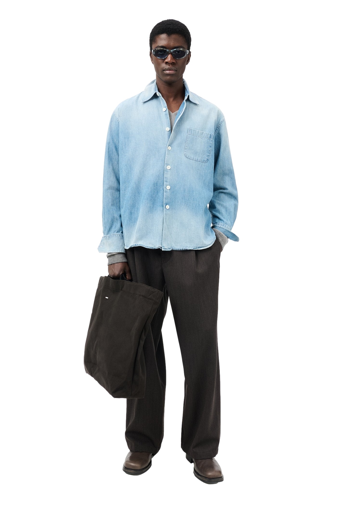Our Legacy Above Shirt Skjorte Denim - modostore.no