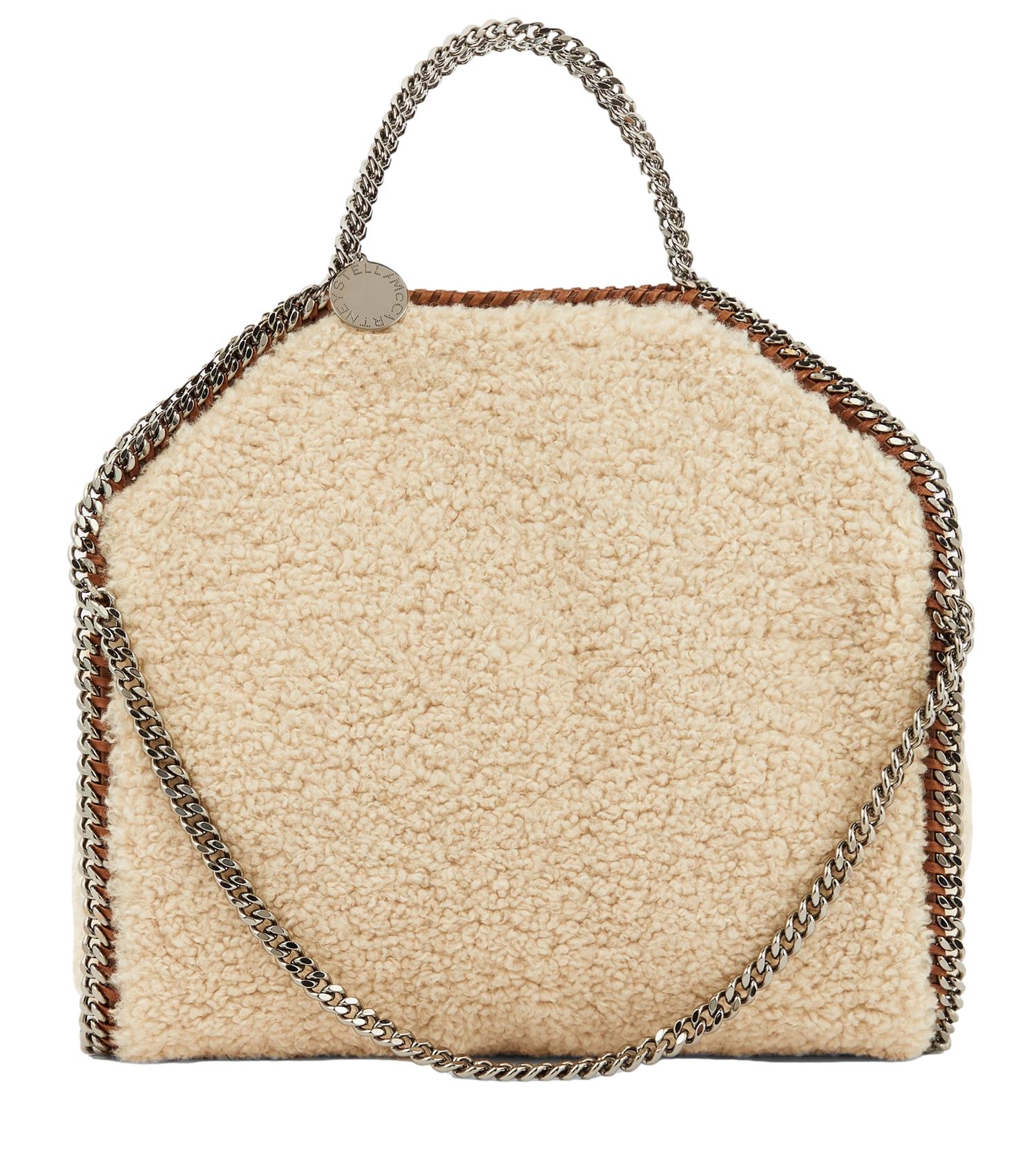 Stella McCartney Mini Tote Shearling FFF Veske Beige - modostore.no