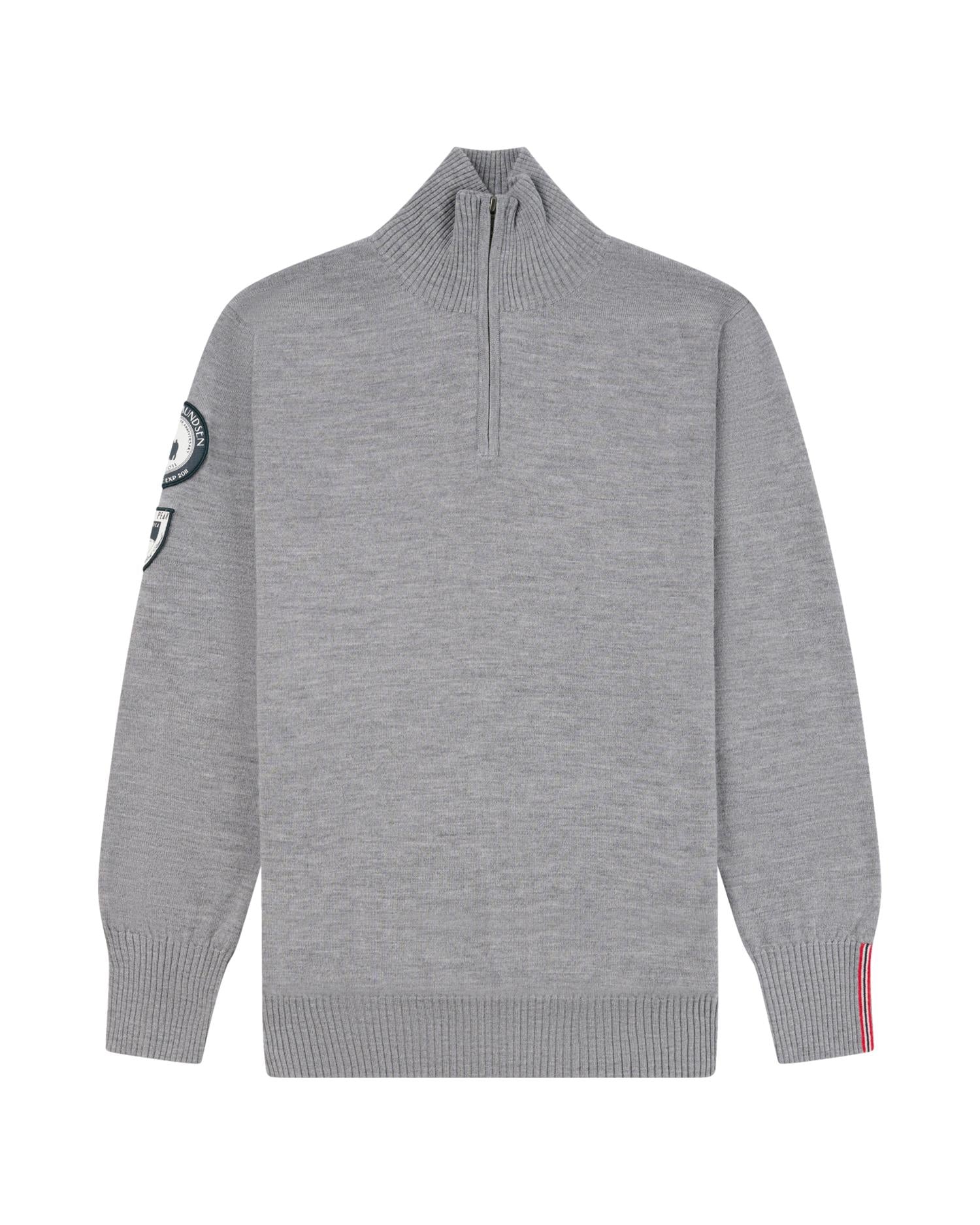 Amundsen Peak Half Zip Mens Genser Lysegrå