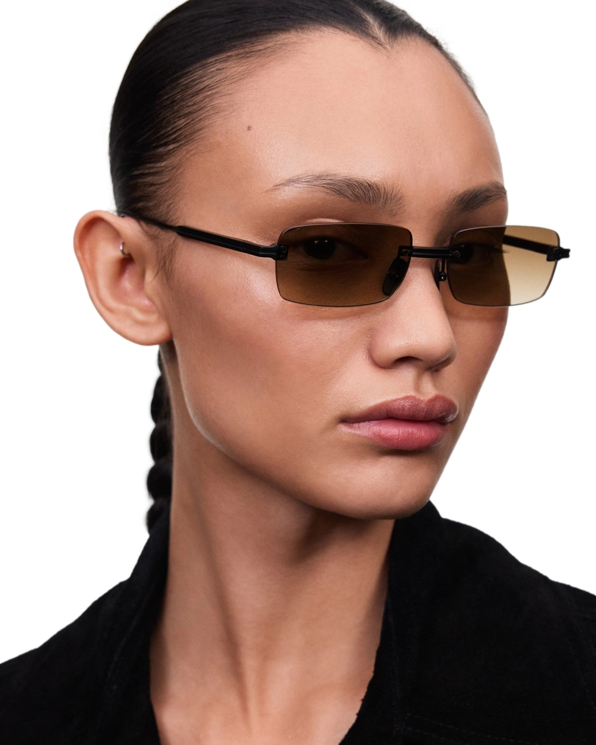 Chimi Eyewear Rimless Parallel Brown Gradient Solbriller Lysebrun