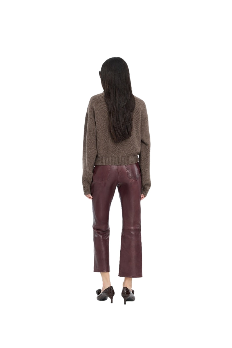 ROTATE Crewneck Sweater Genser Brun