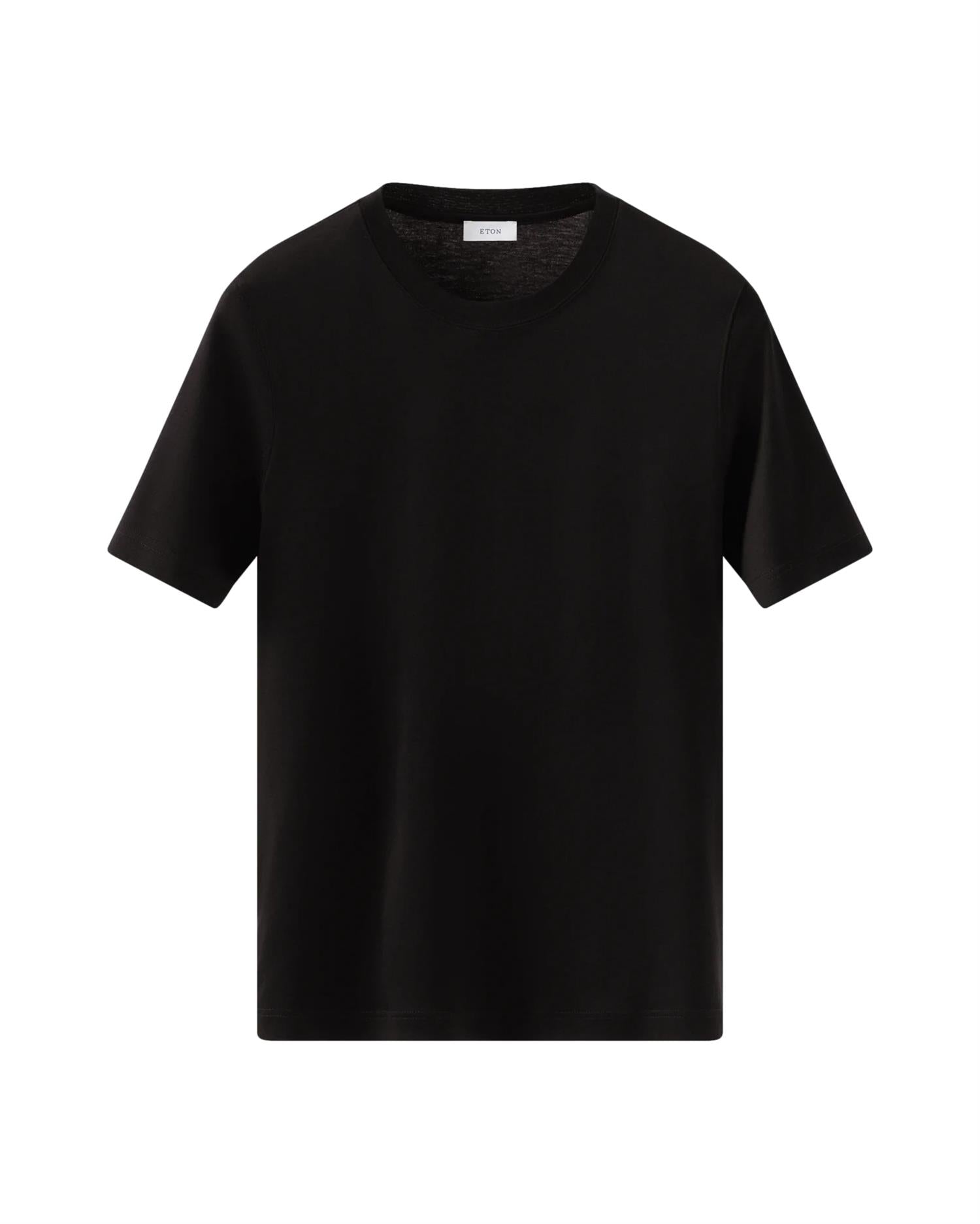 Eton Filo di Scozia T-shirt T-shirt Sort - modostore.no