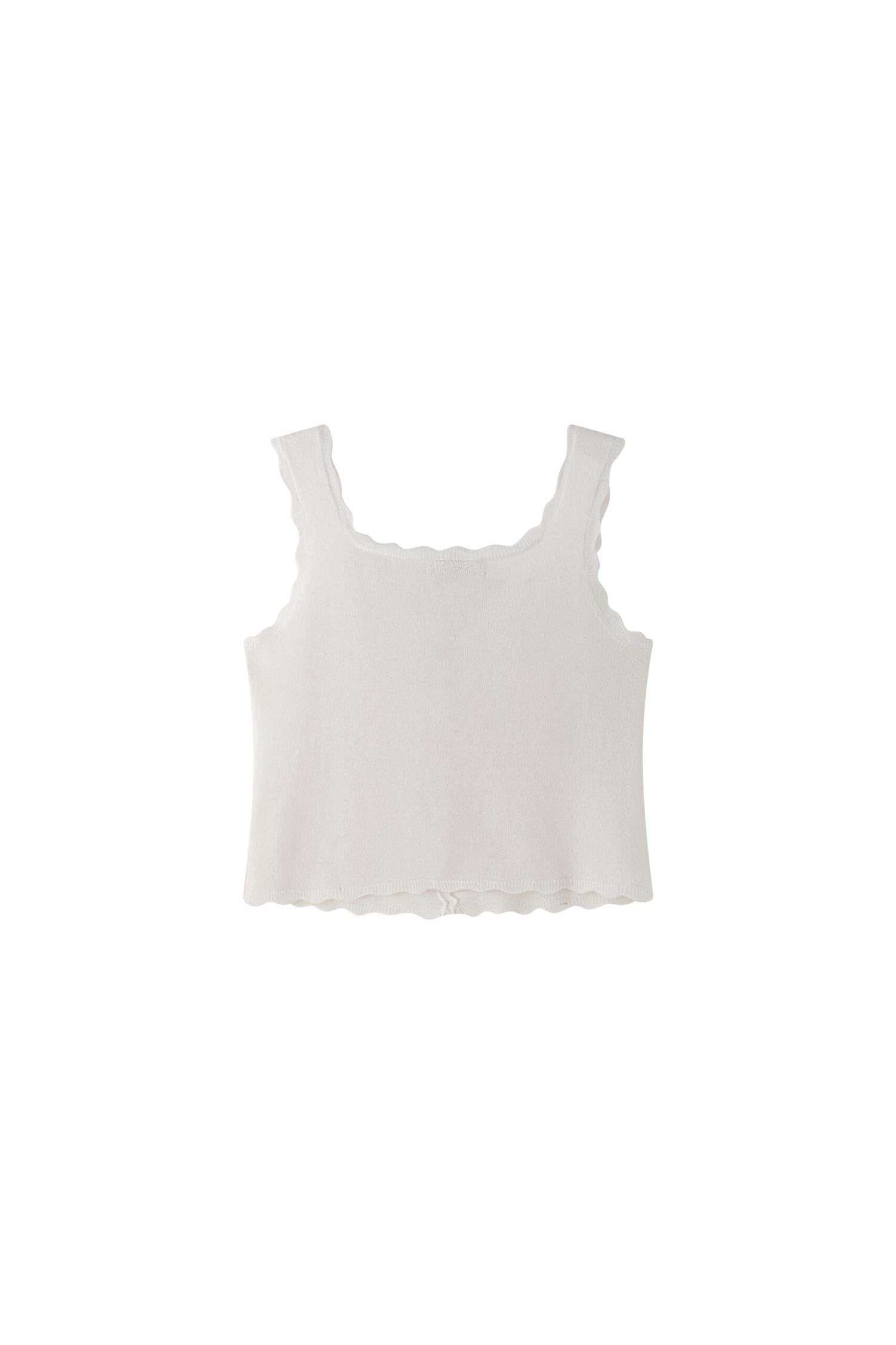 Viktoria Chan Venus Button tank Topp Hvit - modostore.no