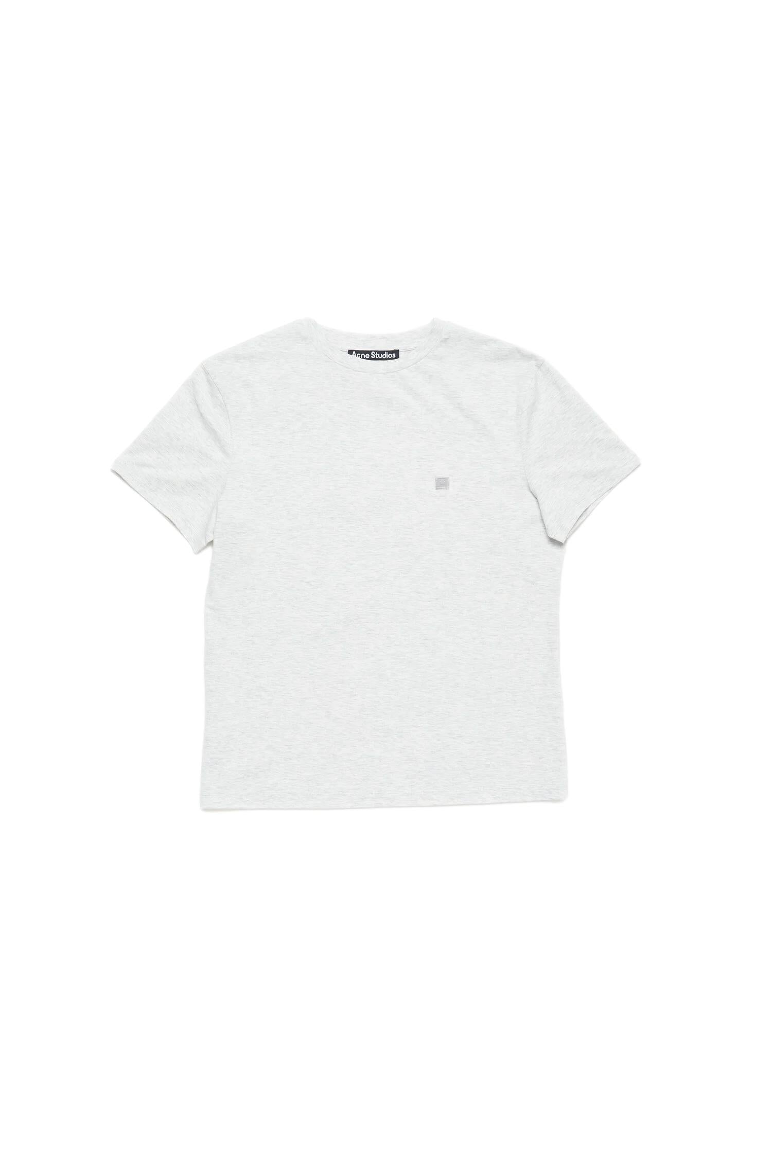 Acne Regular Fit Face T-shirt T-shirt Lys Grå Melert - modostore.no