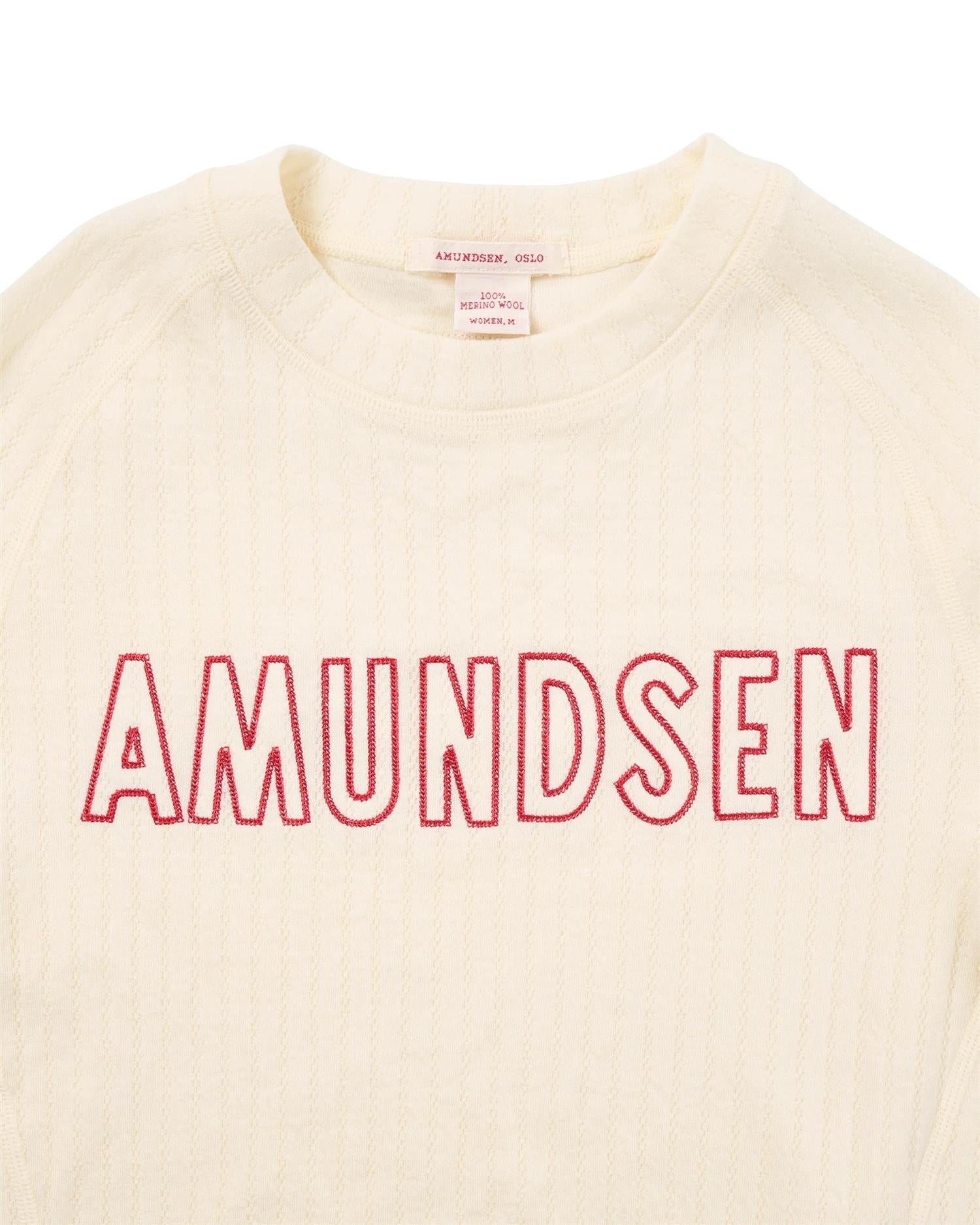 Amundsen Hero's Hide Crew Neck Womens Ullundertøy Off-White - modostore.no