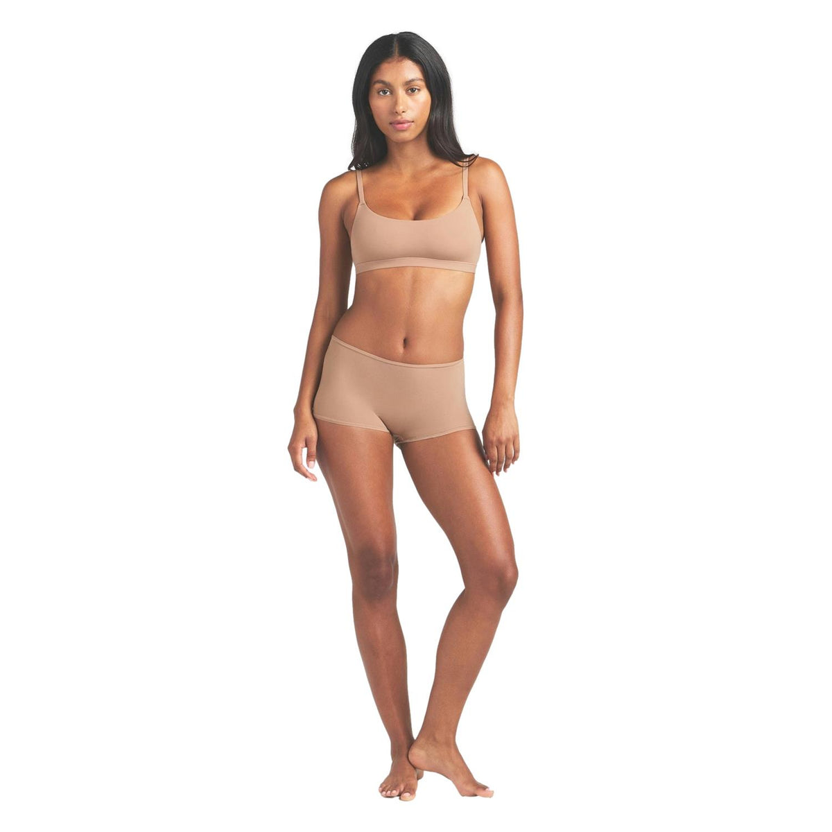 SKIMS Fits Everybody Scoop Bralette i brun/beige, myk undertøys-top med glatt passform og komfortabel design.