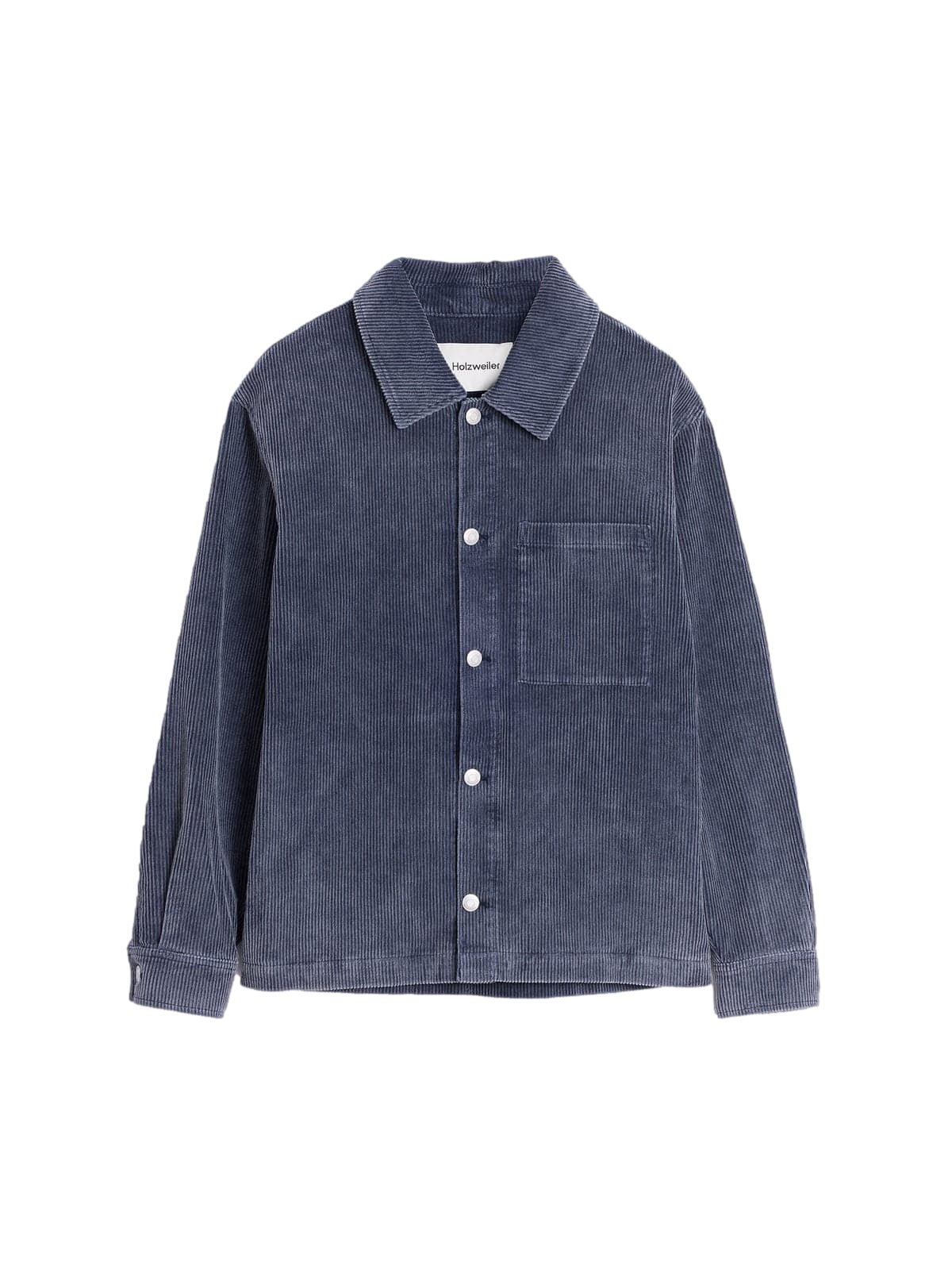 Holzweiler Leaf Relaxd Cord Overshirt Overshirt Gråblå