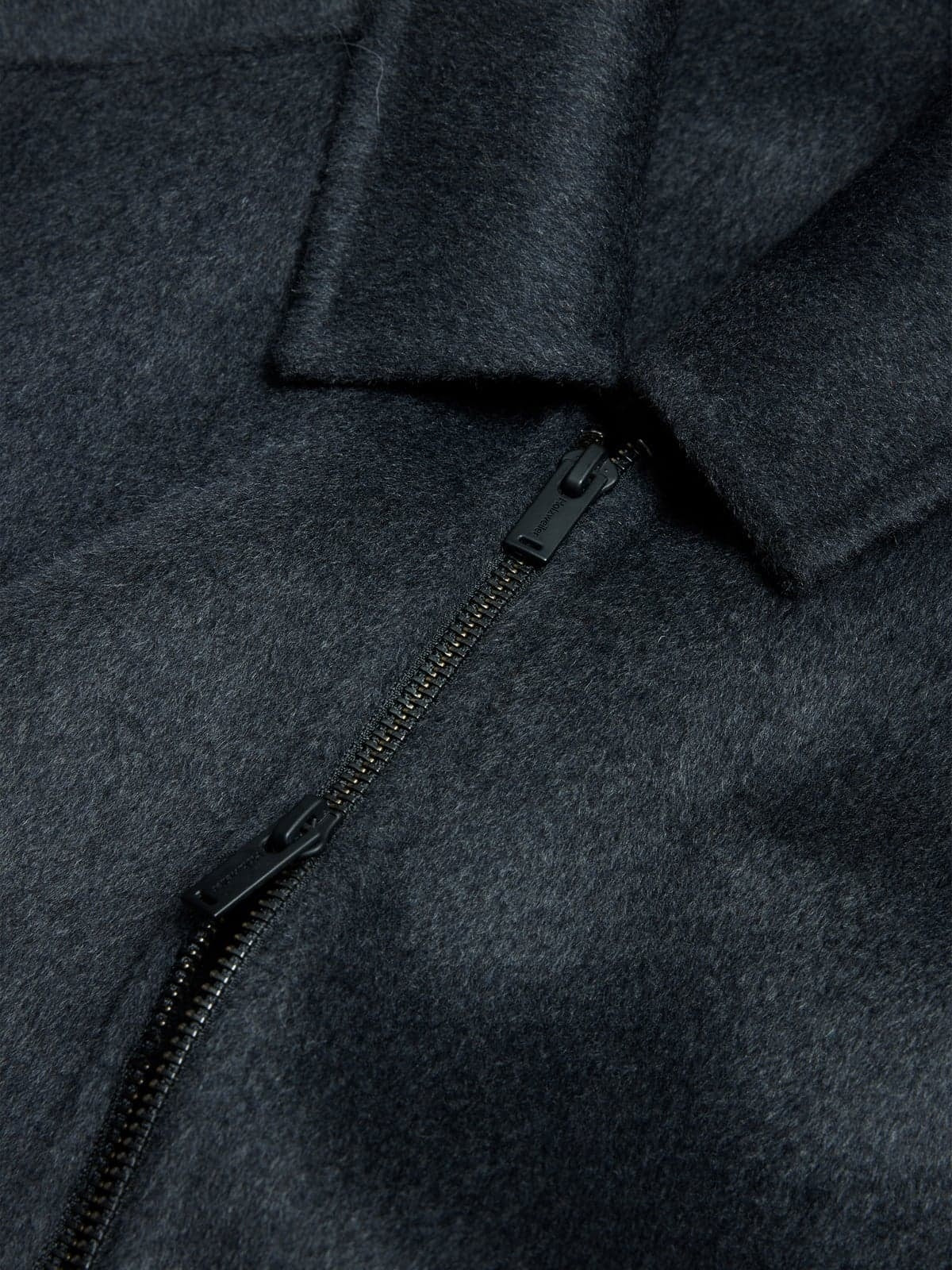 Holzweiler Chive Zip-Up Wool Jacket Jakke Vasket Sort
