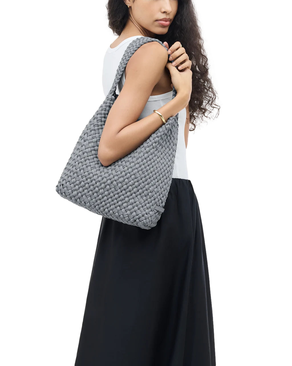 Naghedi Nomad Medium Hobo Double Weave Marina Veske Grå