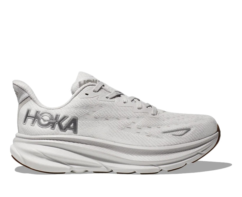 HOKA W Clifton 9 Sko Hvit Og Sølv - modostore.no