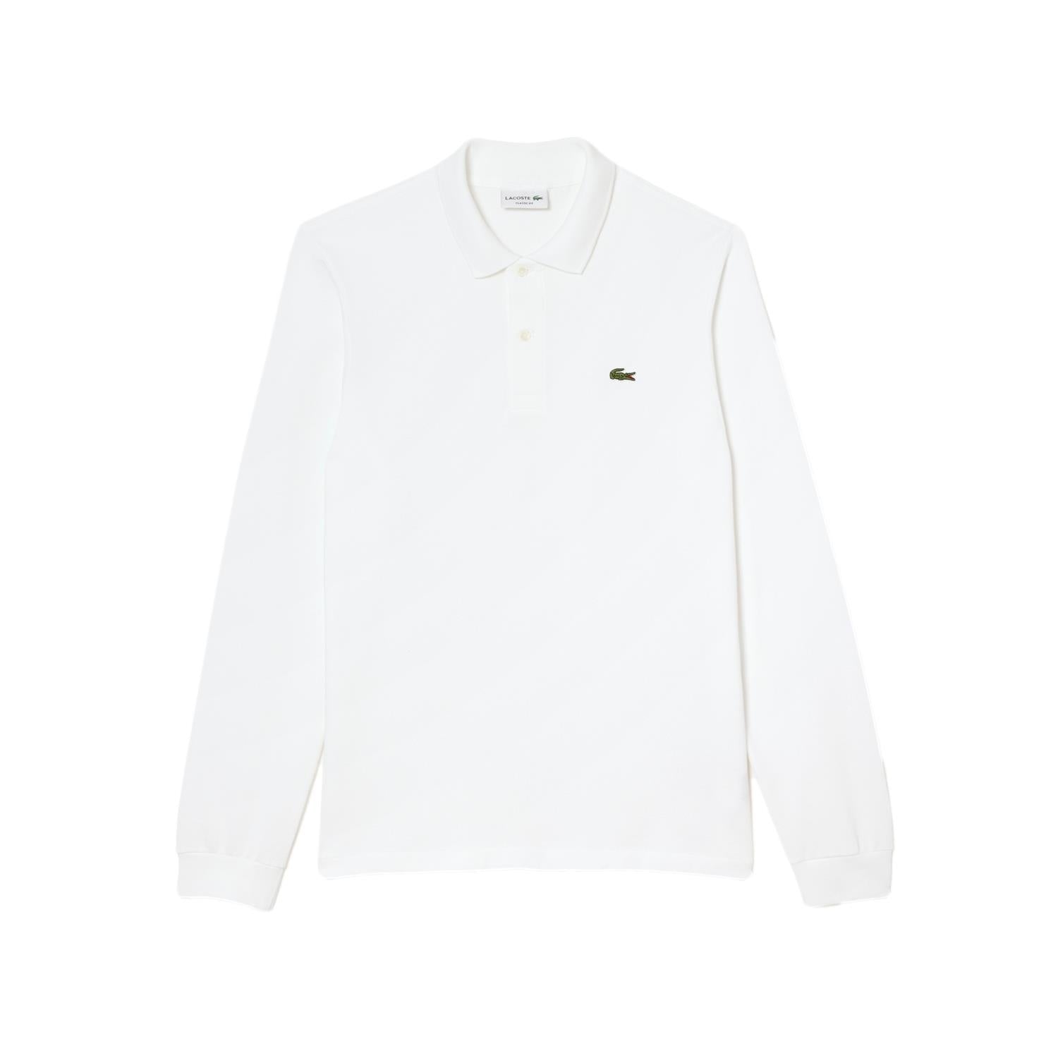 Lacoste Classic Fit Long Sleeved Polo Shirt Longsleeve Hvit