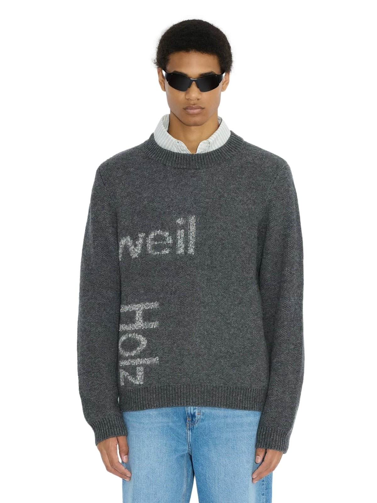 Holzweiler Haza Logo Crew Crewneck Grå