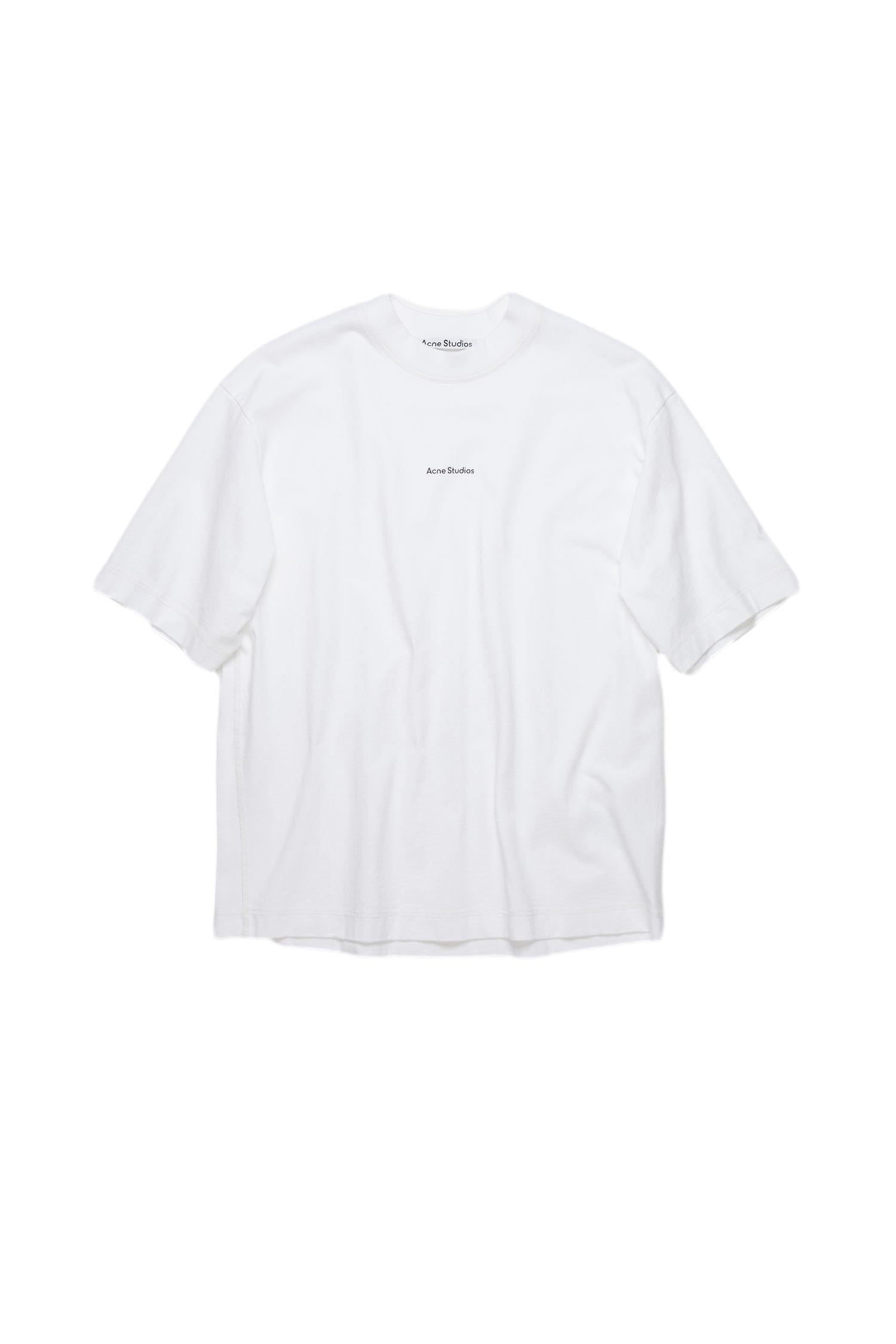 Acne Logo T-Shirt T-shirt Hvit - modostore.no