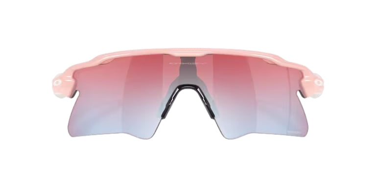Oakley Radar EV Heater solbriller i rosa med sporty innfatning og buede glass