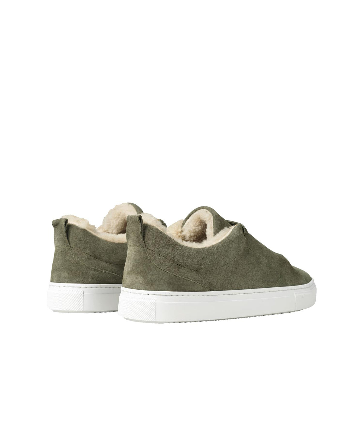 Garment Project Leo sko i grå og grønn, casual sneakers med lissesøm og komfortabel såle.