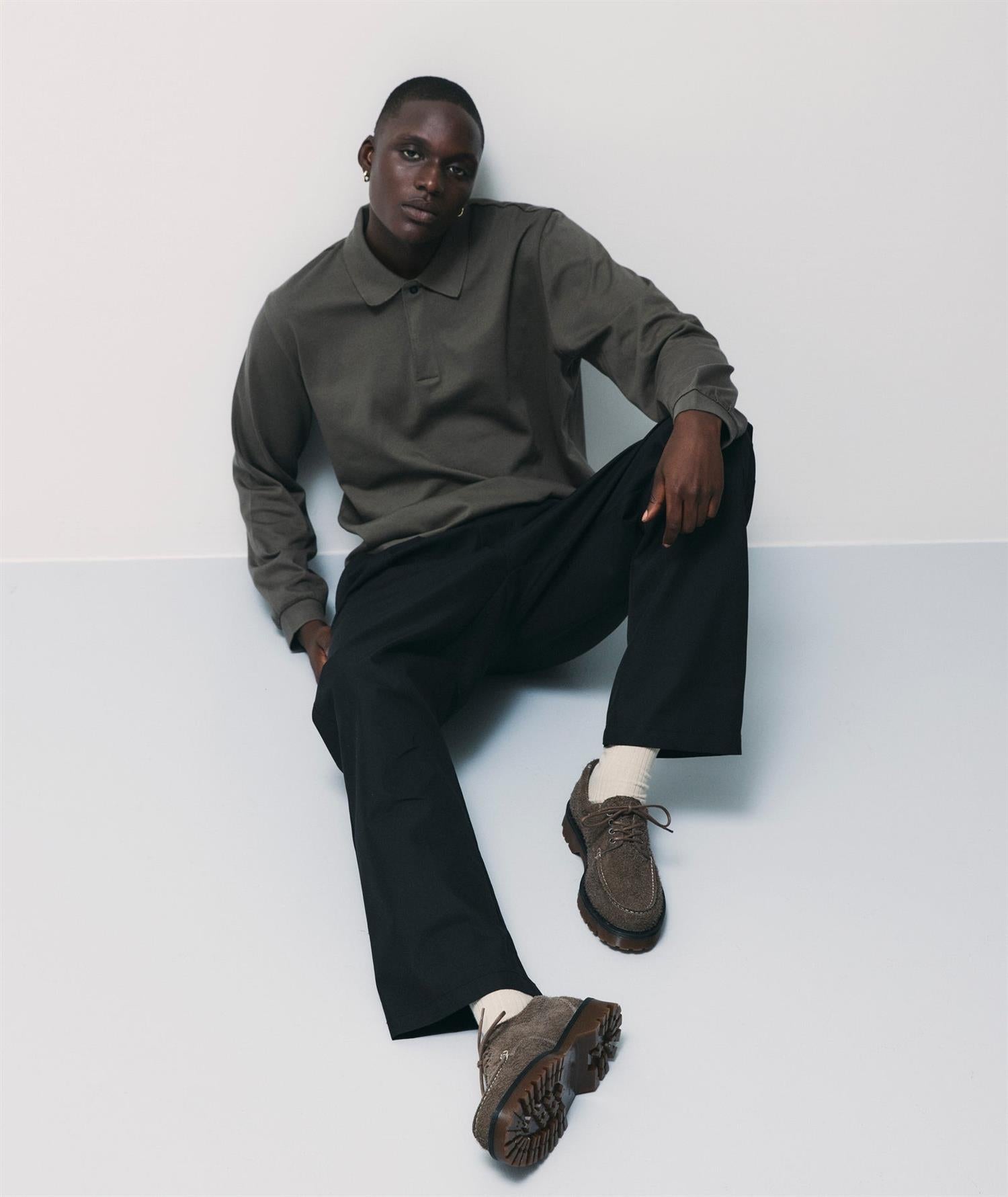 Garment Project Cliff LS Longsleeve Gråbrun