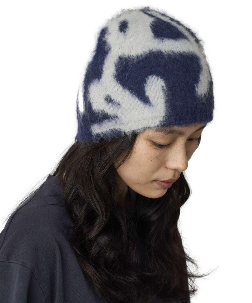 Gramicci MOHAIR BURLY RUNNINGMAN BEANIE Lue Mørkeblå