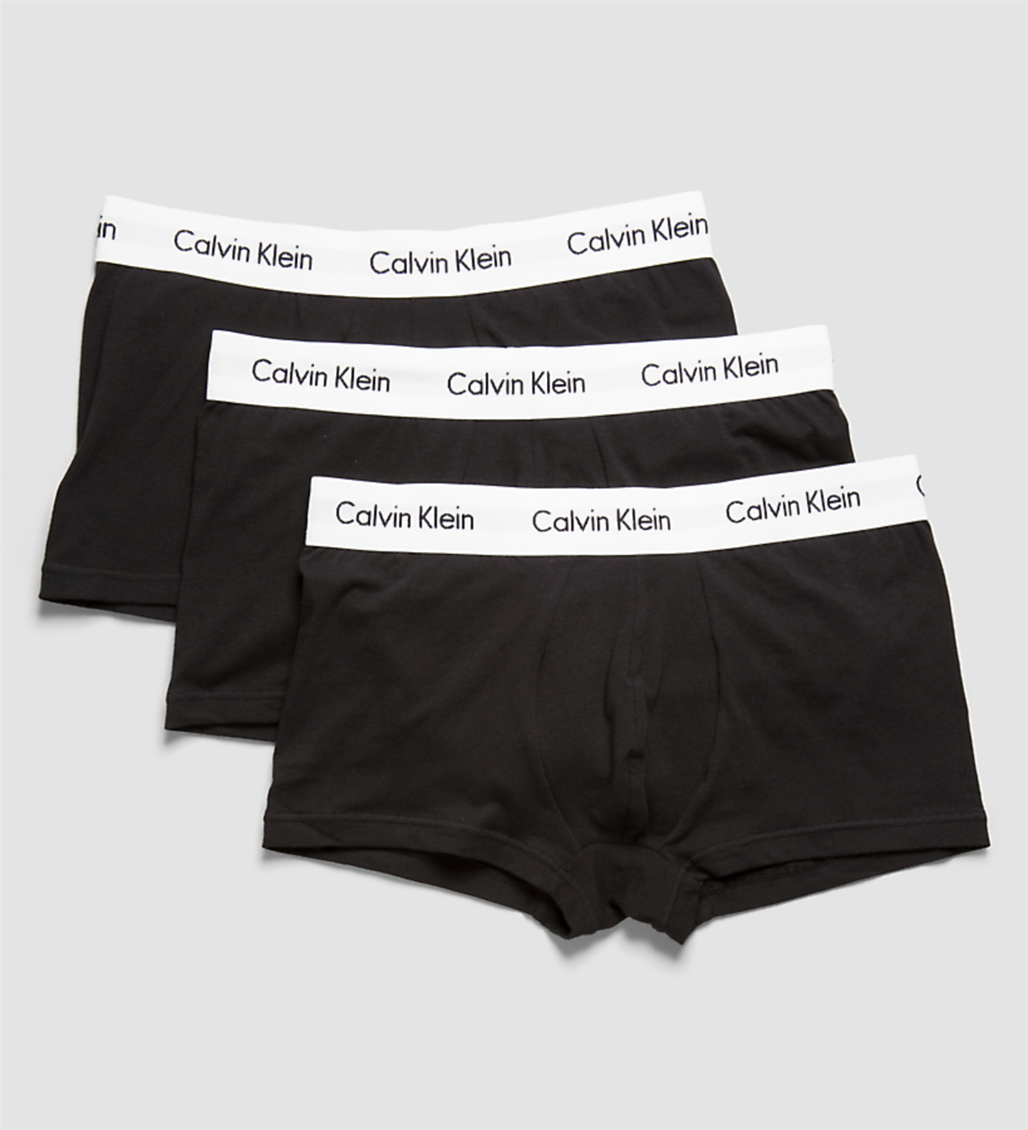 Calvin Klein Underwear 3PK Boxer Briefs Cotton Stretch Boxershorts Sort - modostore.no