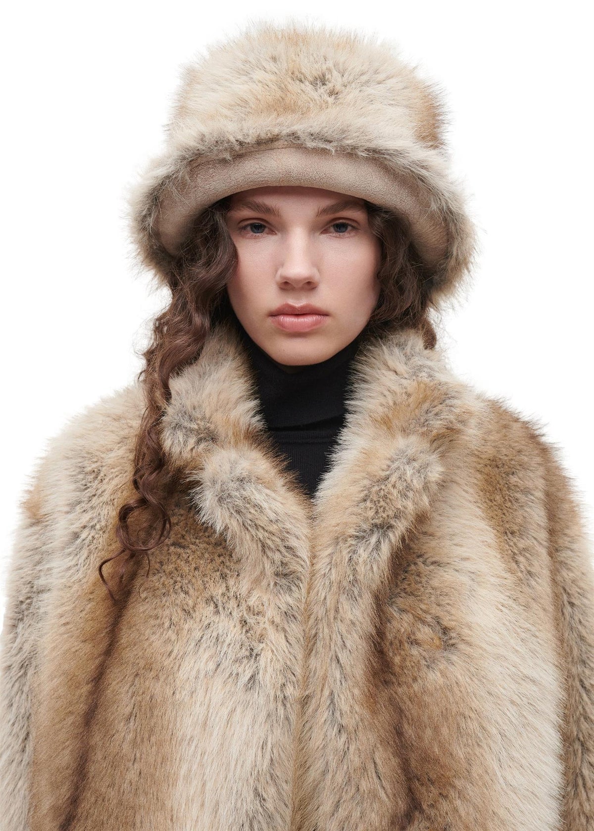 Studio AR Beau Faux Fox Hatt Lys Brun
