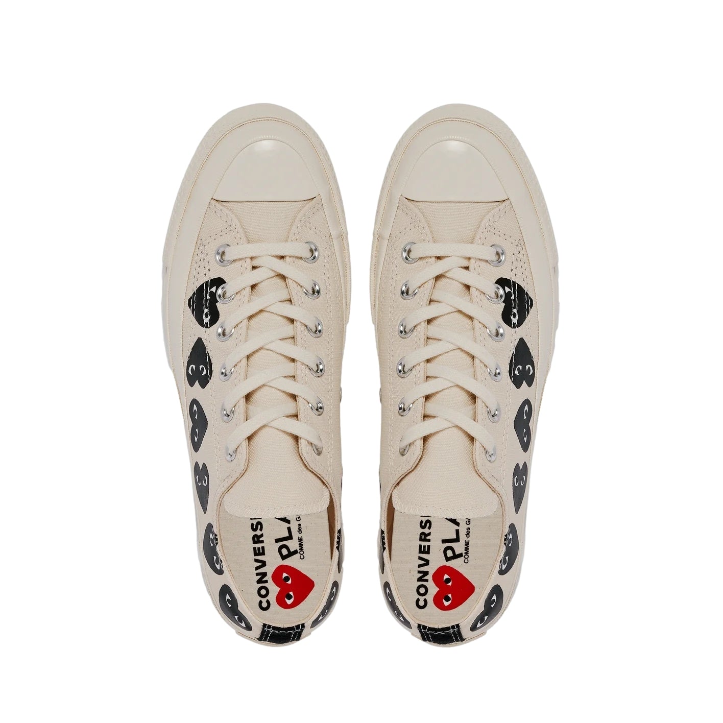 Comme des Garcons Play x Converse CDG Multi Heart Low Top Sko Off-White